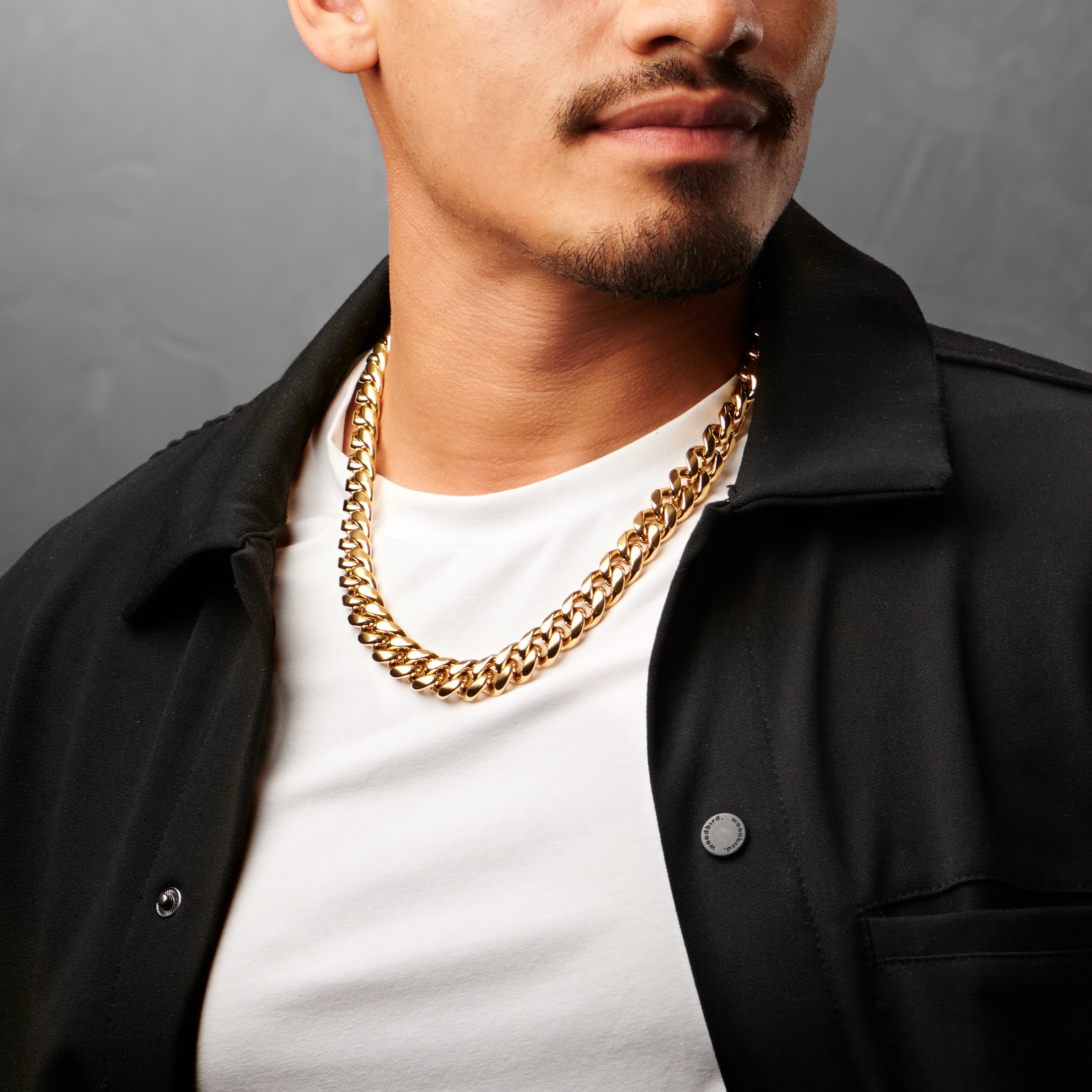 12mm Gold-Tone Steel Chain Necklace - 3