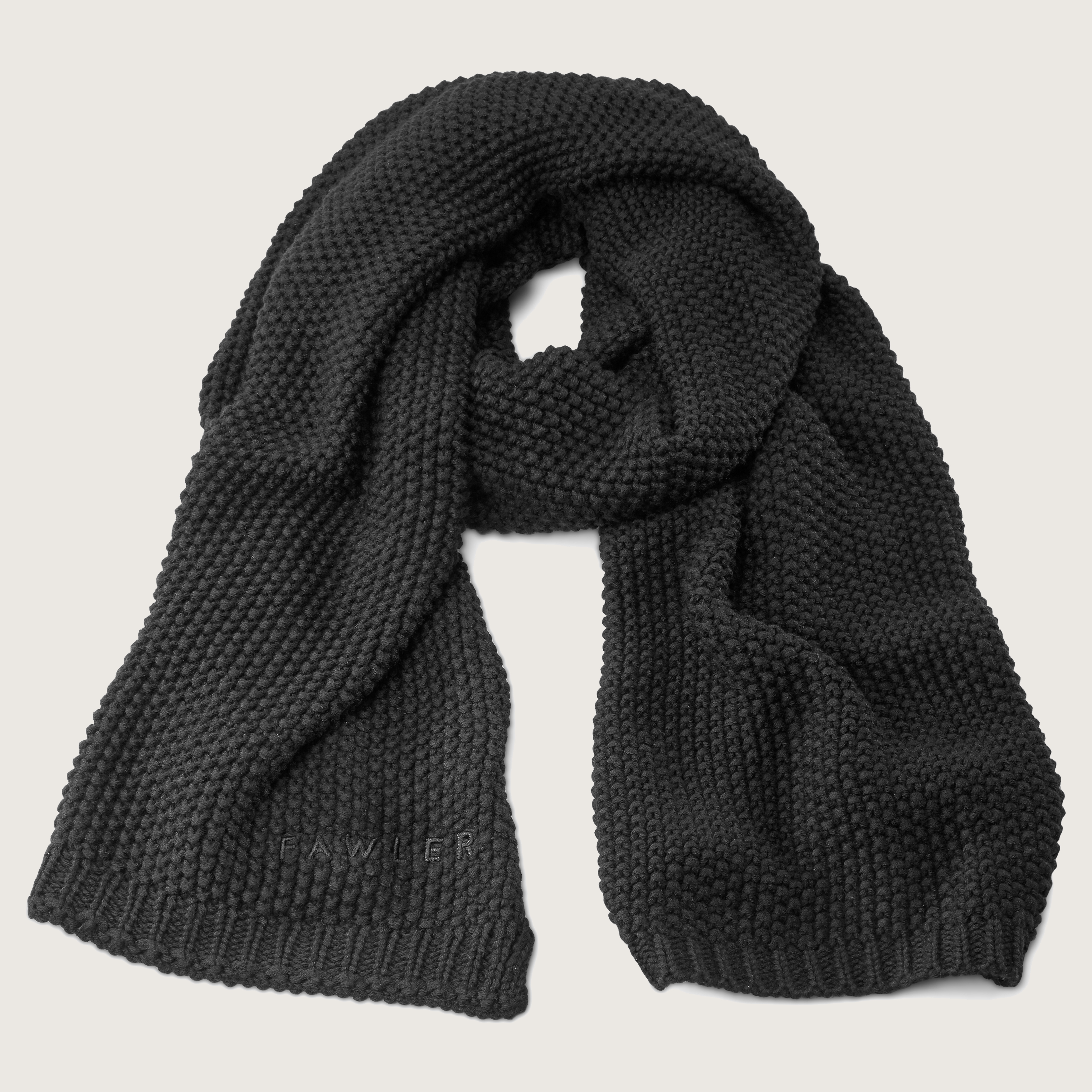マフラー・ストール RONRON MULTI STRIPE BELL KNIT MUFFLER BLACK MULTI STRIPE BELL KNIT MUFFLER BLACK - RONRON 론론