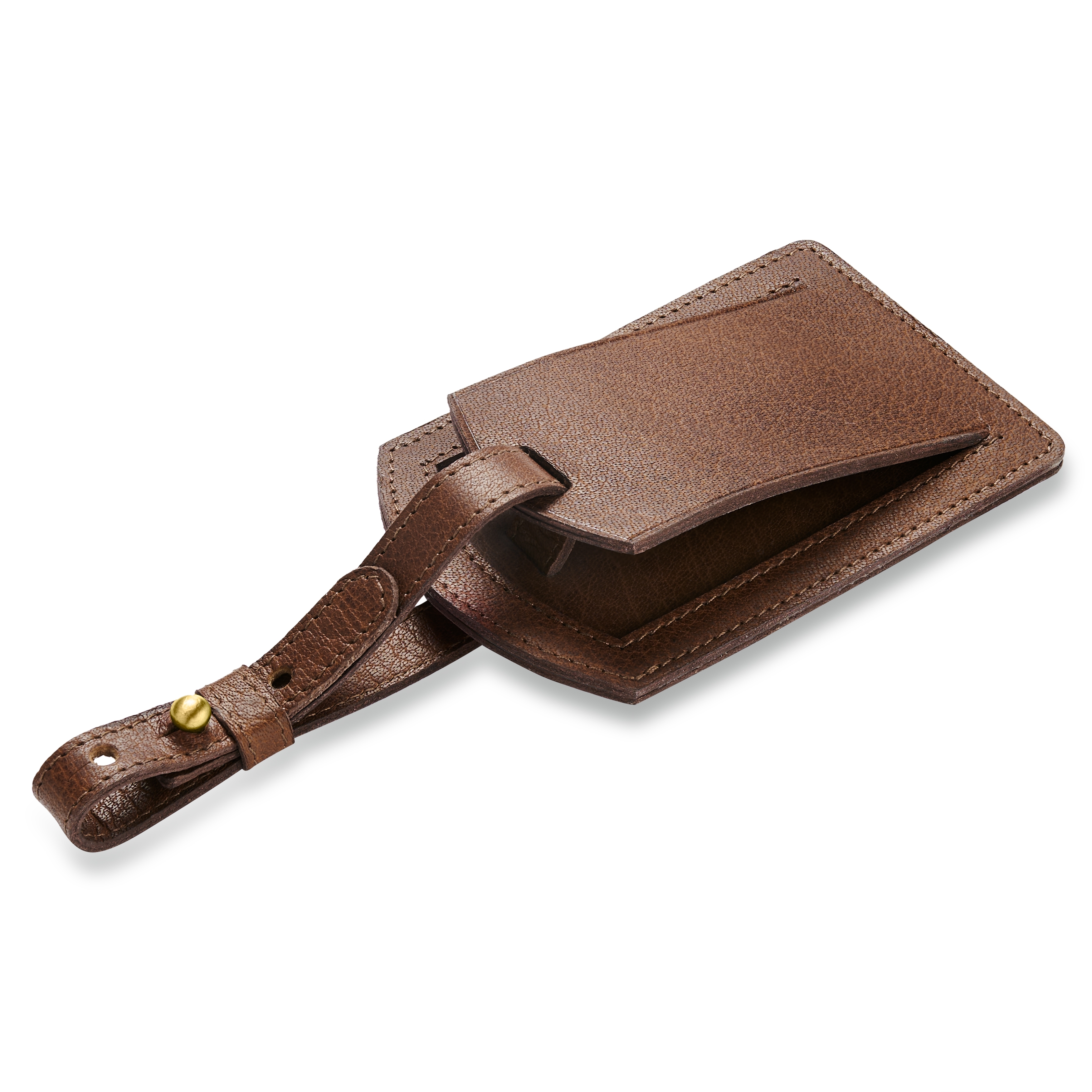 Luggage Tag | Dark Brown Full-Grain Buffalo Leather | Rounded - 3