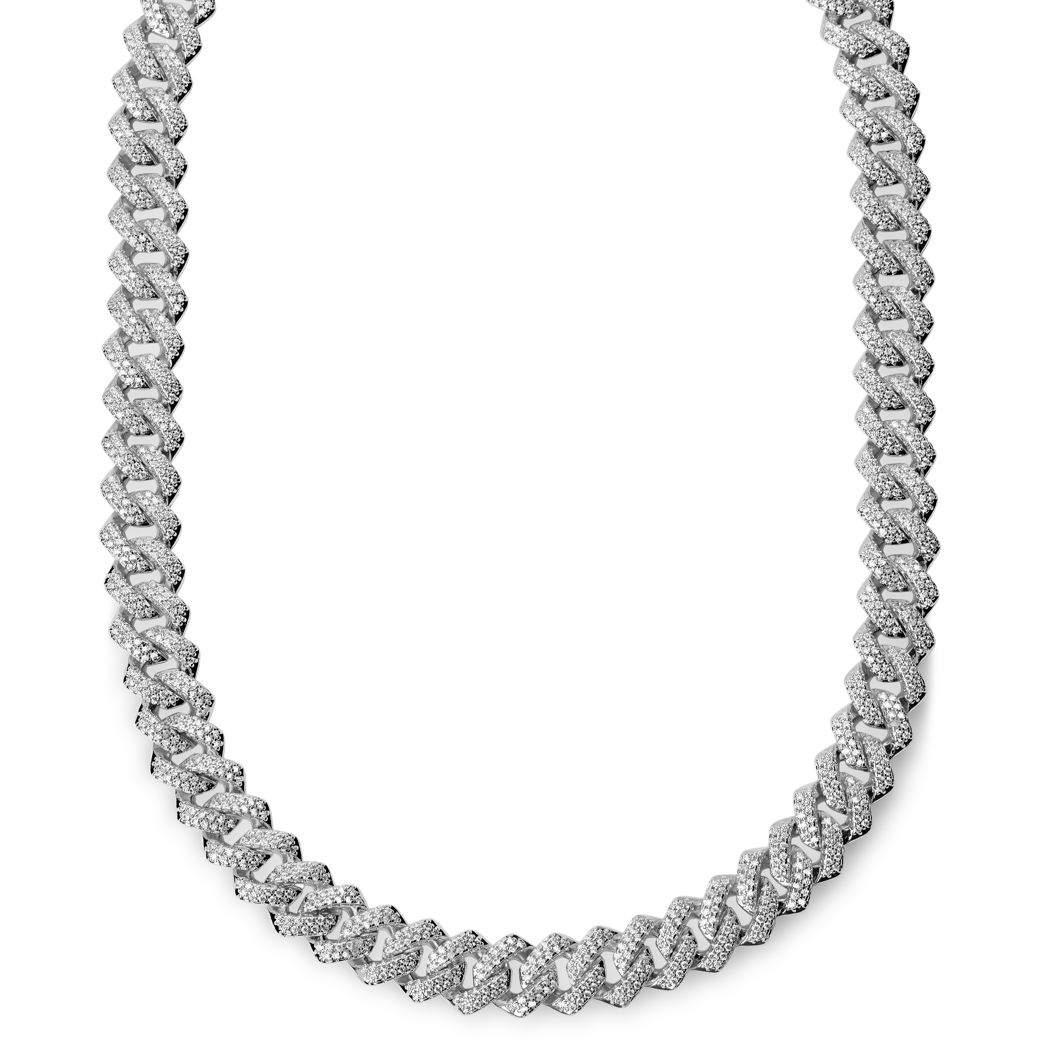 Silver shop chain diamond