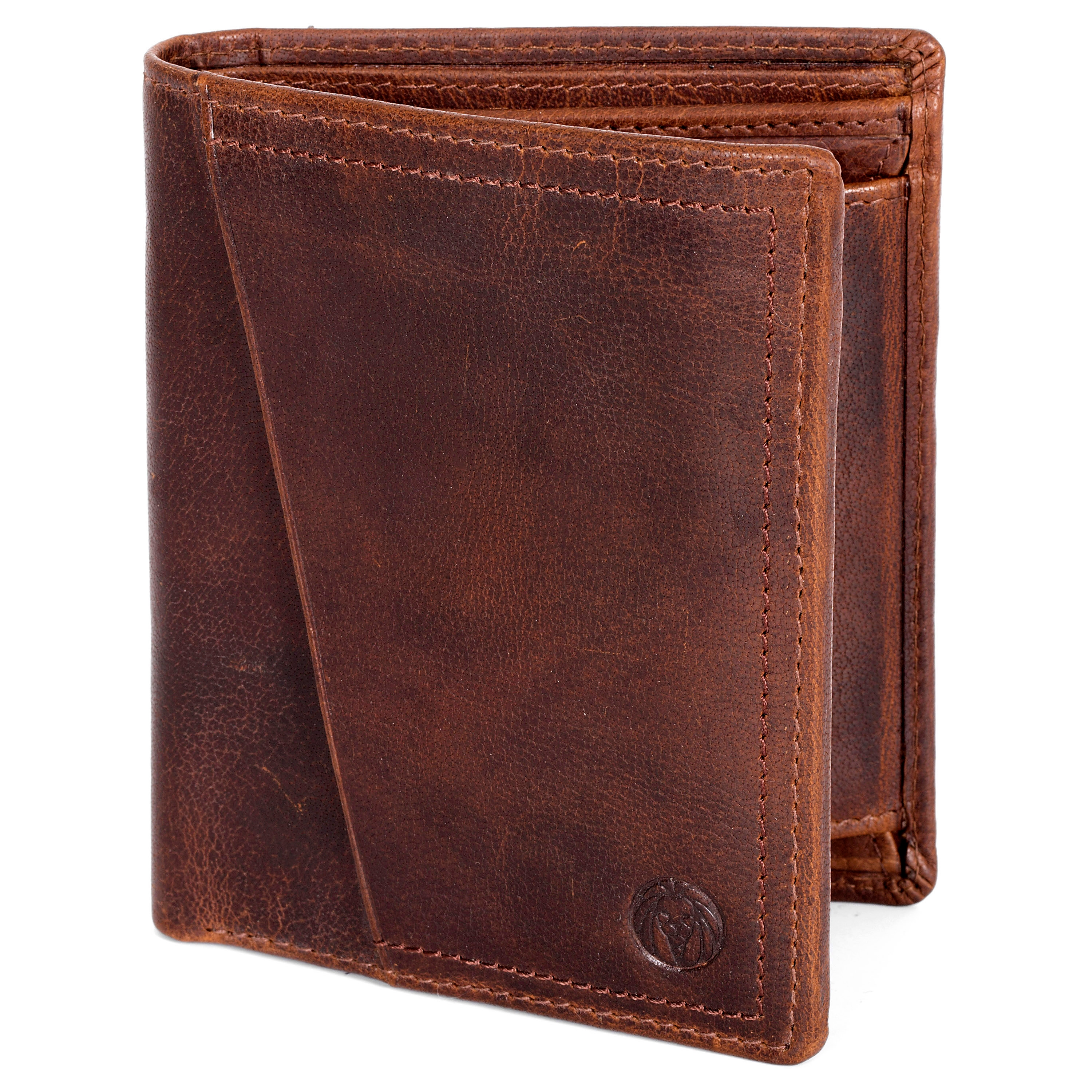 Green/Tan 503 Handmade Leather Wallet Tassen & portemonnees Portemonnees & Geldclips Portemonnees 