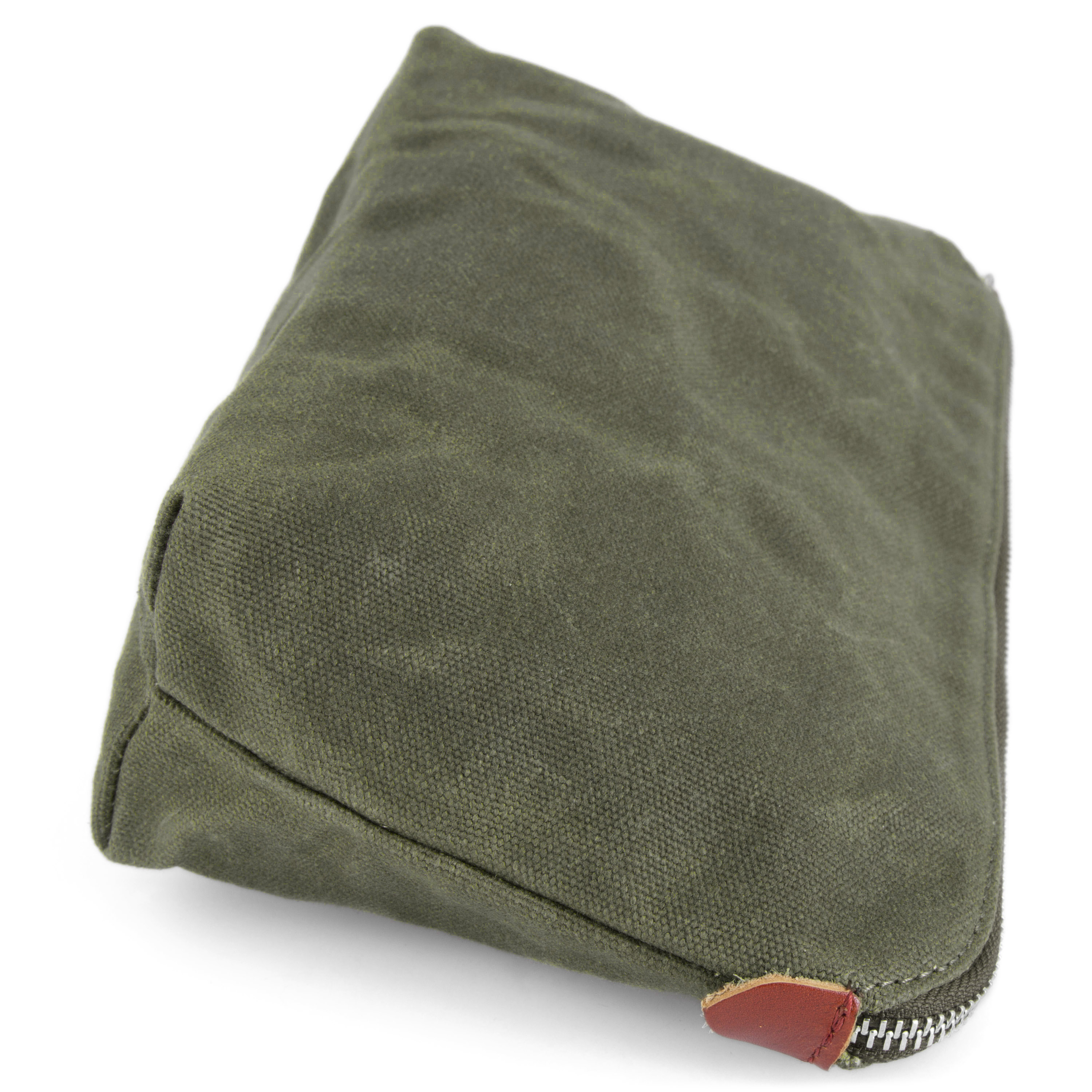 Olivengrøn Drexel Voksbehandlet Kanvastoilettaske - 6