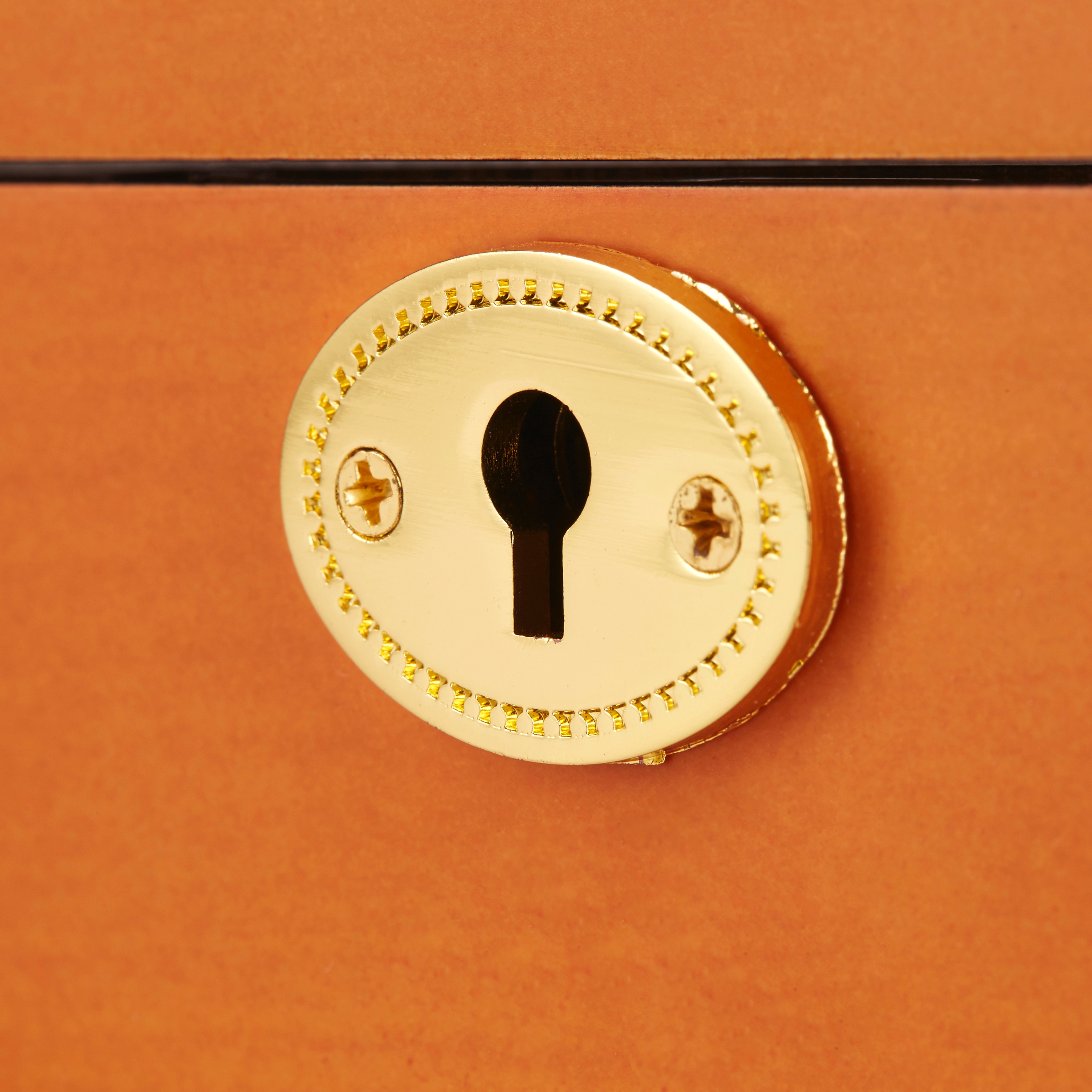 Låsbar Kompakt Klocklåda i Ek - 6 klockor - 4