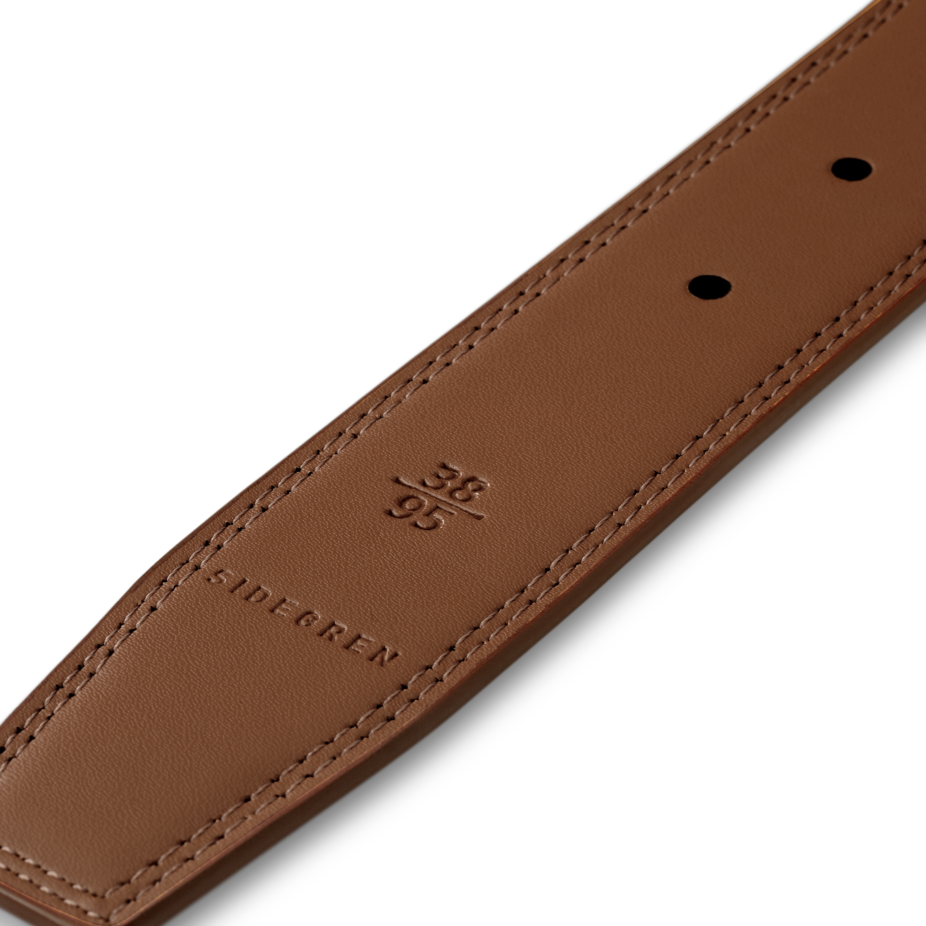 Ceinture en similicuir verni marron foncé - 6