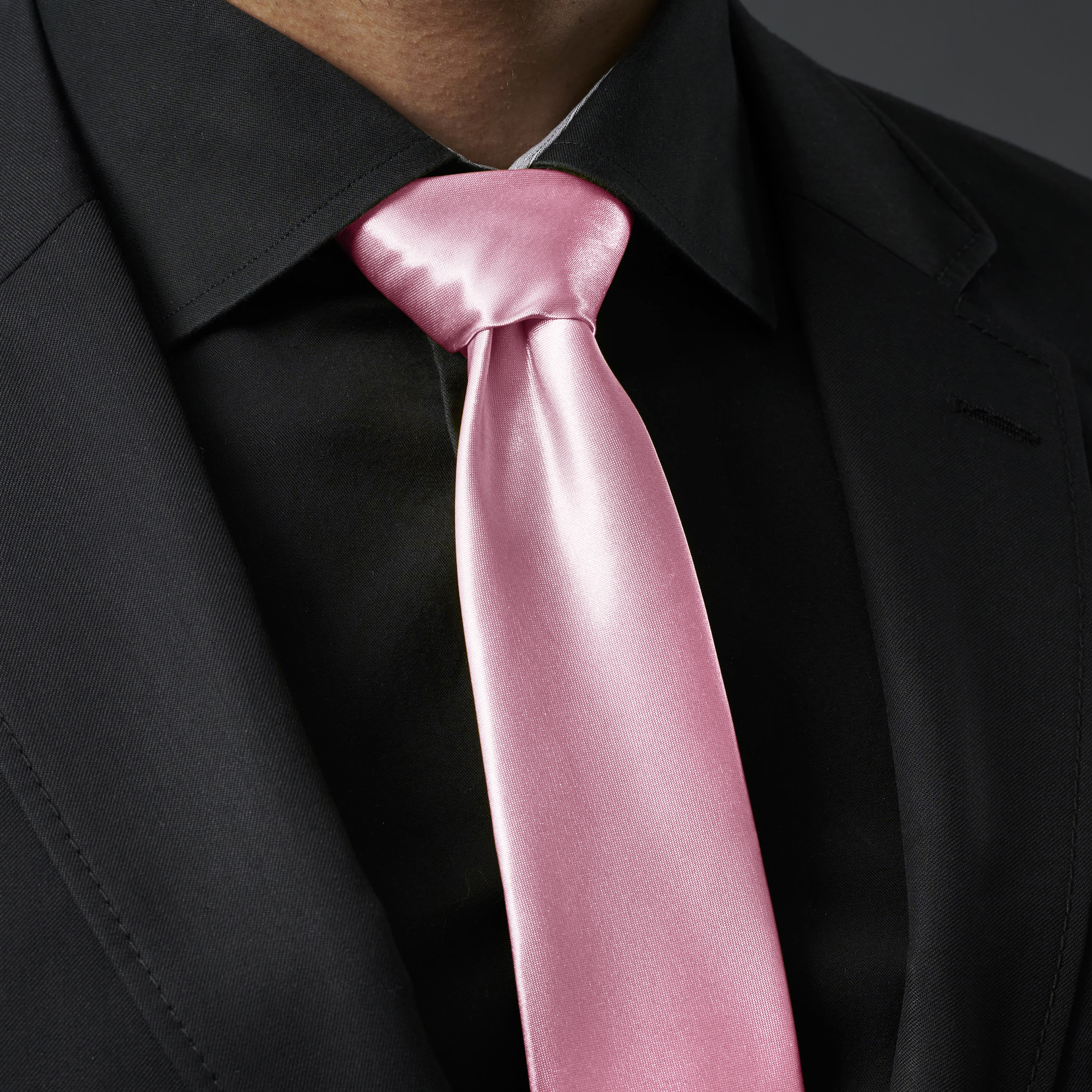 Set Camicia Uomo Con Cravatta E Fazzoletto Abbinati Cromoncent, Maniche Lunghe, Rosa Chiaro, Taglia Large, Tessuto Elastico Antirughe