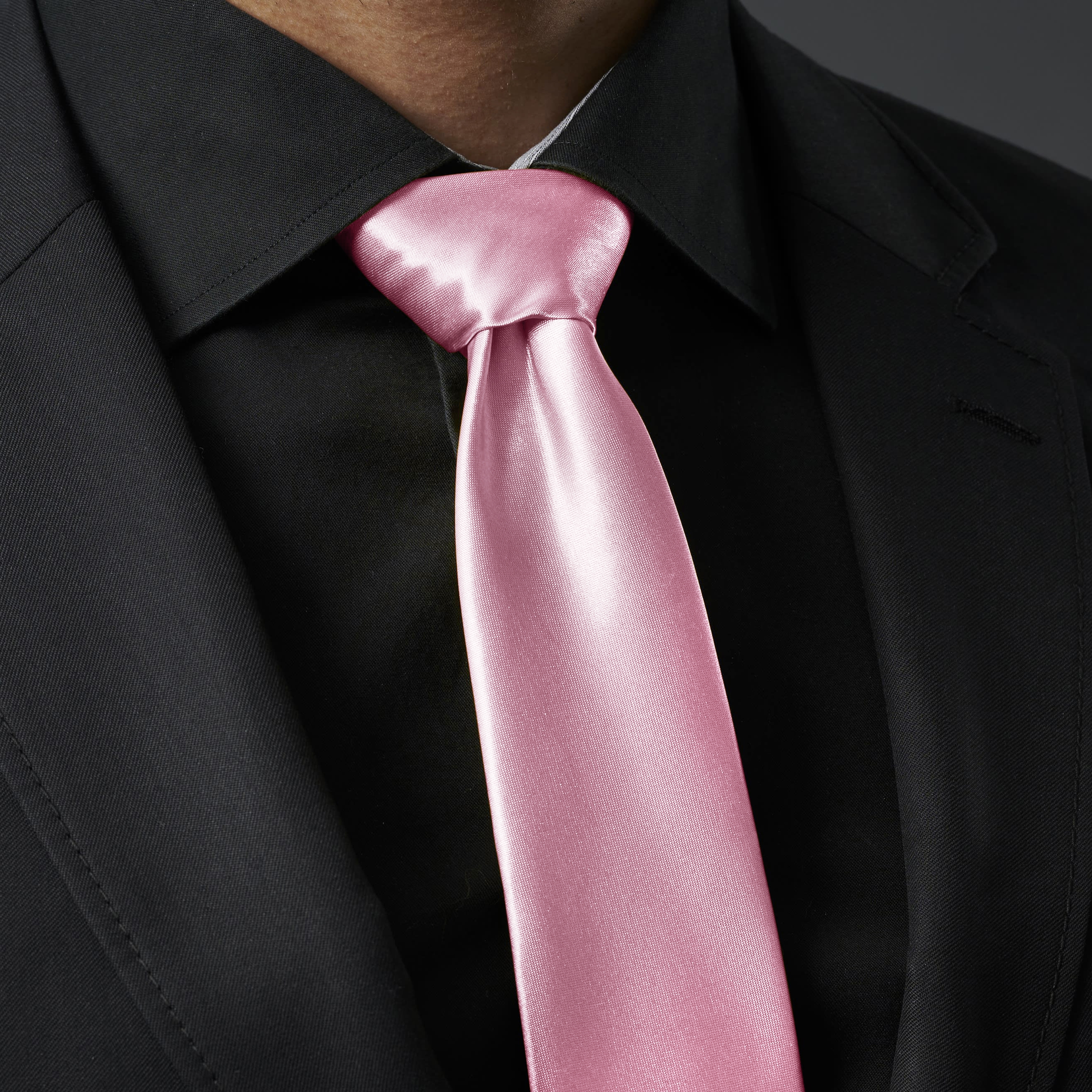 Set Camicia Uomo Con Cravatta E Fazzoletto Abbinati Cromoncent, Maniche Lunghe, Rosa Chiaro, Taglia Large, Tessuto Elastico Antirughe