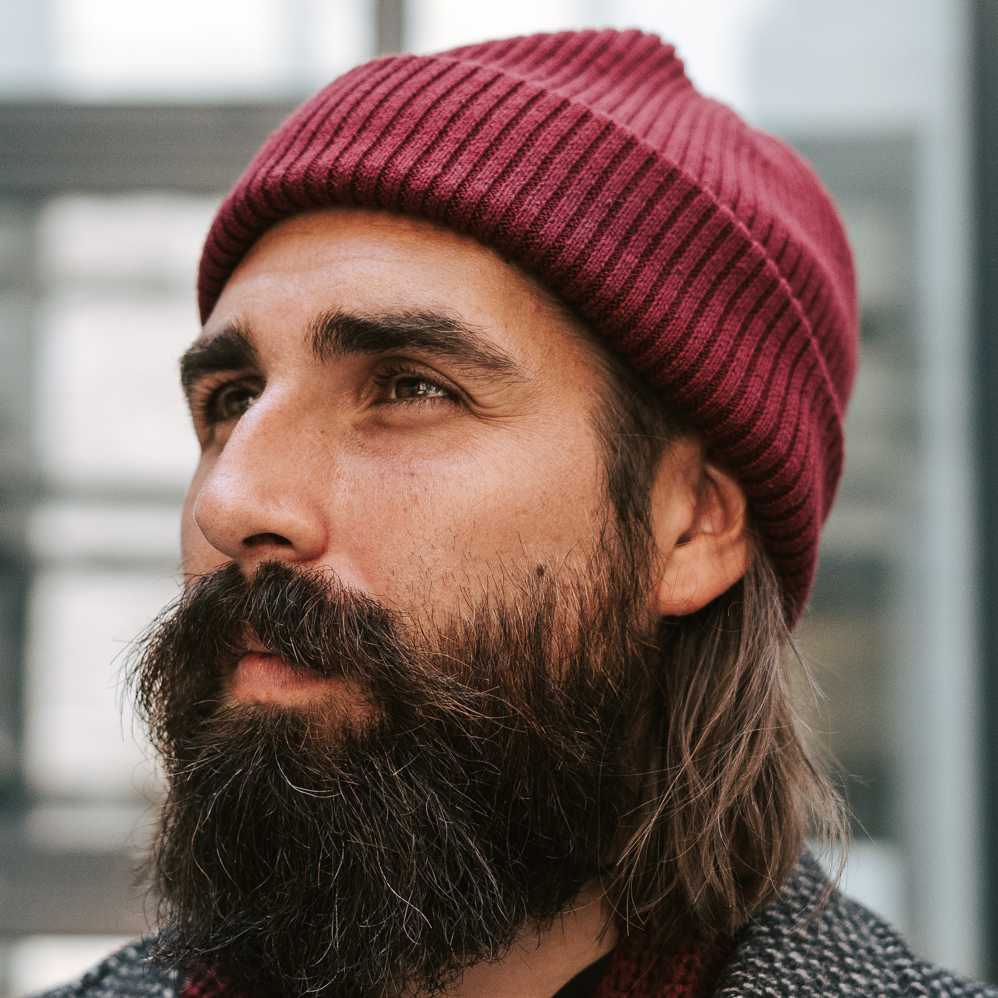 Fabien Wine Red Urban Scarf & Kai Wine Red Kane Beanie - 2