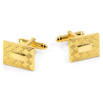 Gold-Tone Cufflinks with Pattern