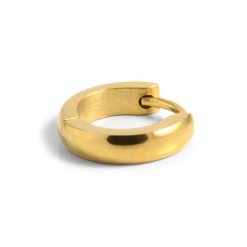 Klasyczny okrągły kolczyk w kolorze złota