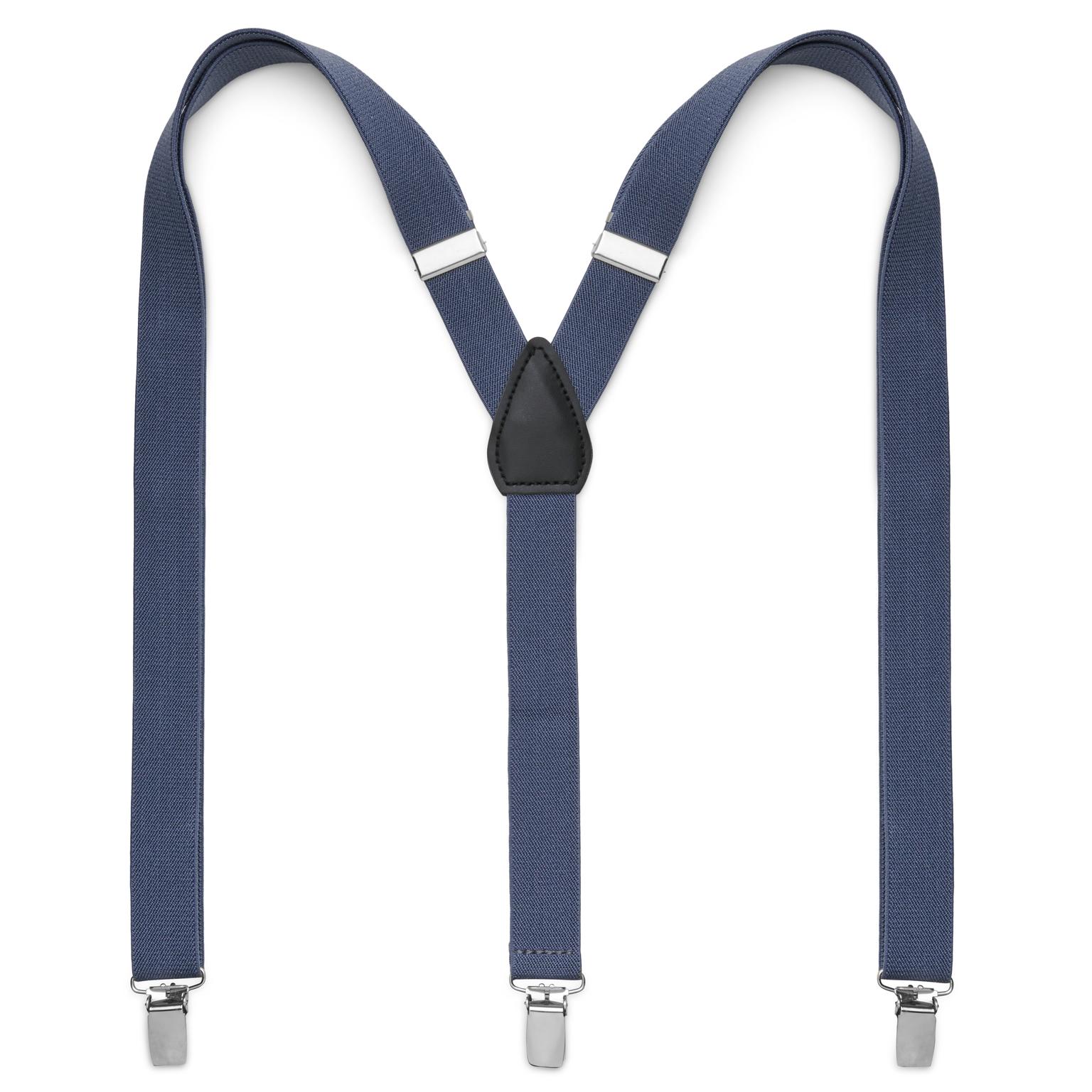 Slim Azure-Blue Clip-On Suspenders Slim Azure-Blue Clip-On Suspenders
