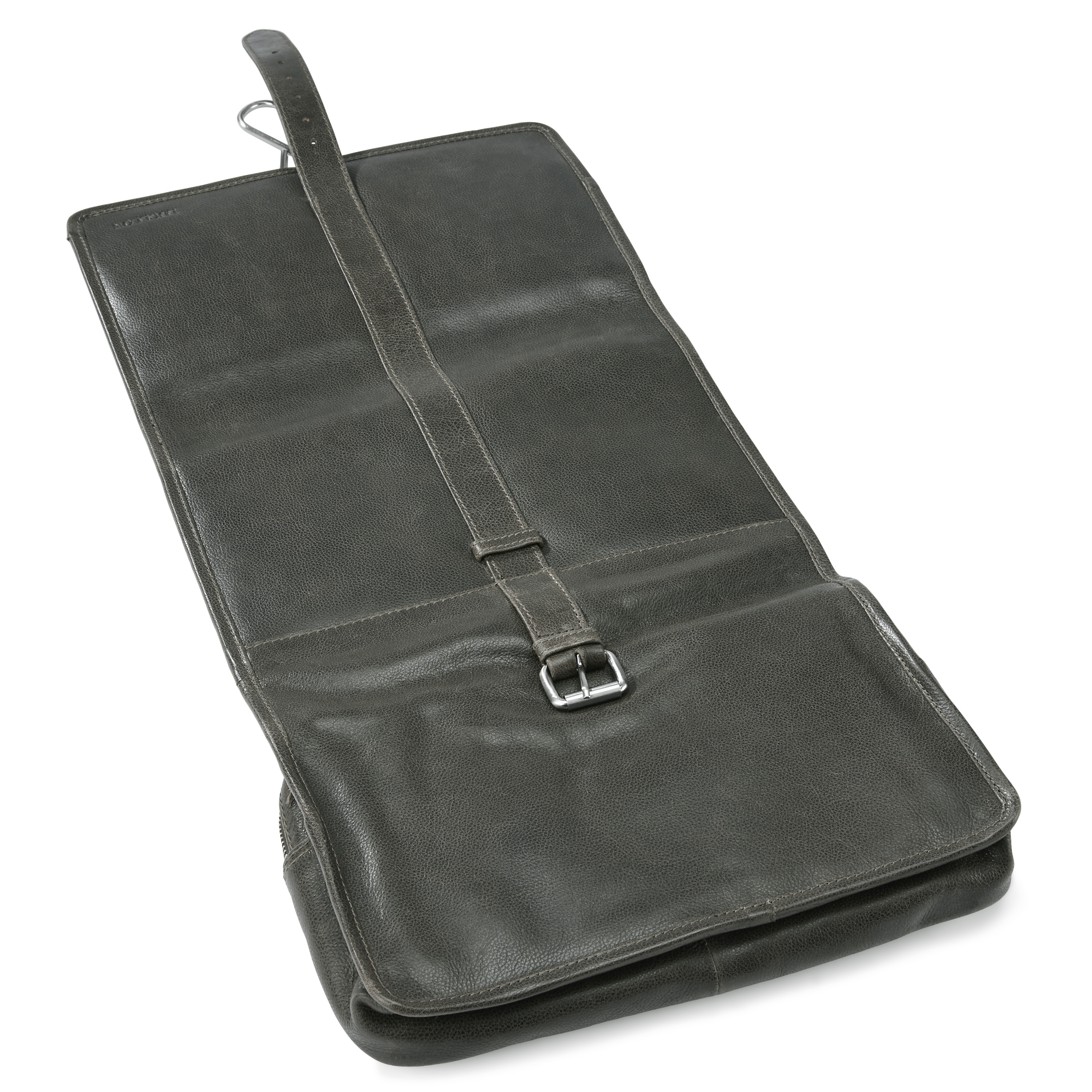 Licio Utbrettbar Brungrå Toalettmappe av Skinn - 6