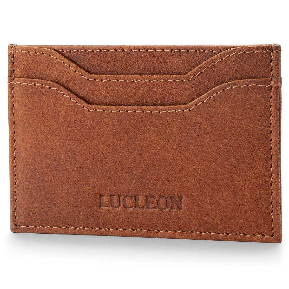 Portafoglio con porta carte di credito in pelle con blocco RFID Black | Leroy Merlin Portafoglio con porta carte di credito in pelle con blocco RFID Black | Leroy Merlin