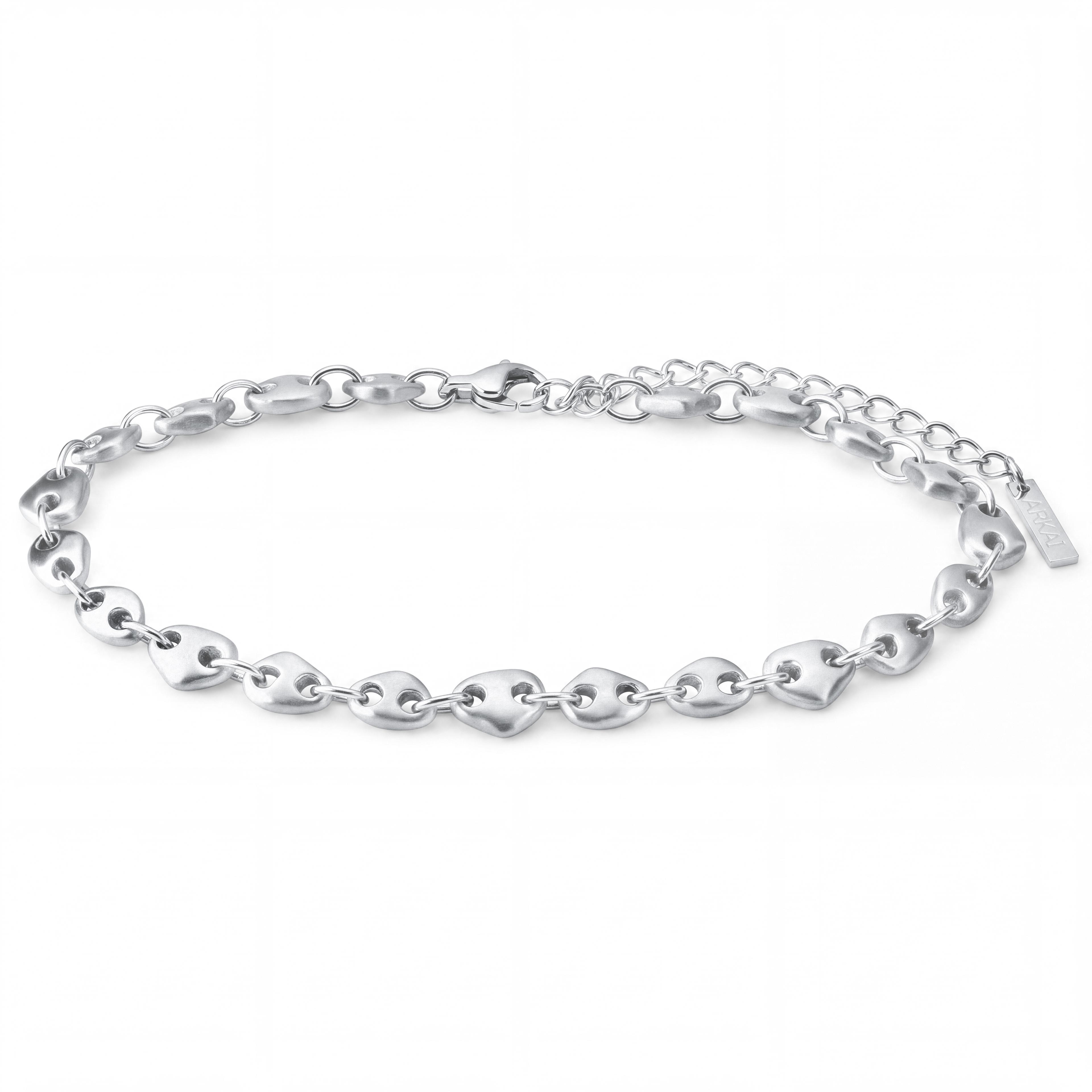 Organic | Cairn Bracciale in acciaio inossidabile placcato in argento Organic | Cairn Bracciale in acciaio inossidabile placcato in argento