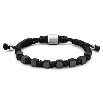 Schwarzes Chirurgischer Stahl Box-Perlen-Armband Schwarzes Chirurgischer Stahl Box-Perlen-Armband