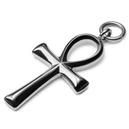 Ankh | Silver-Tone Stainless Steel Ankh Charm