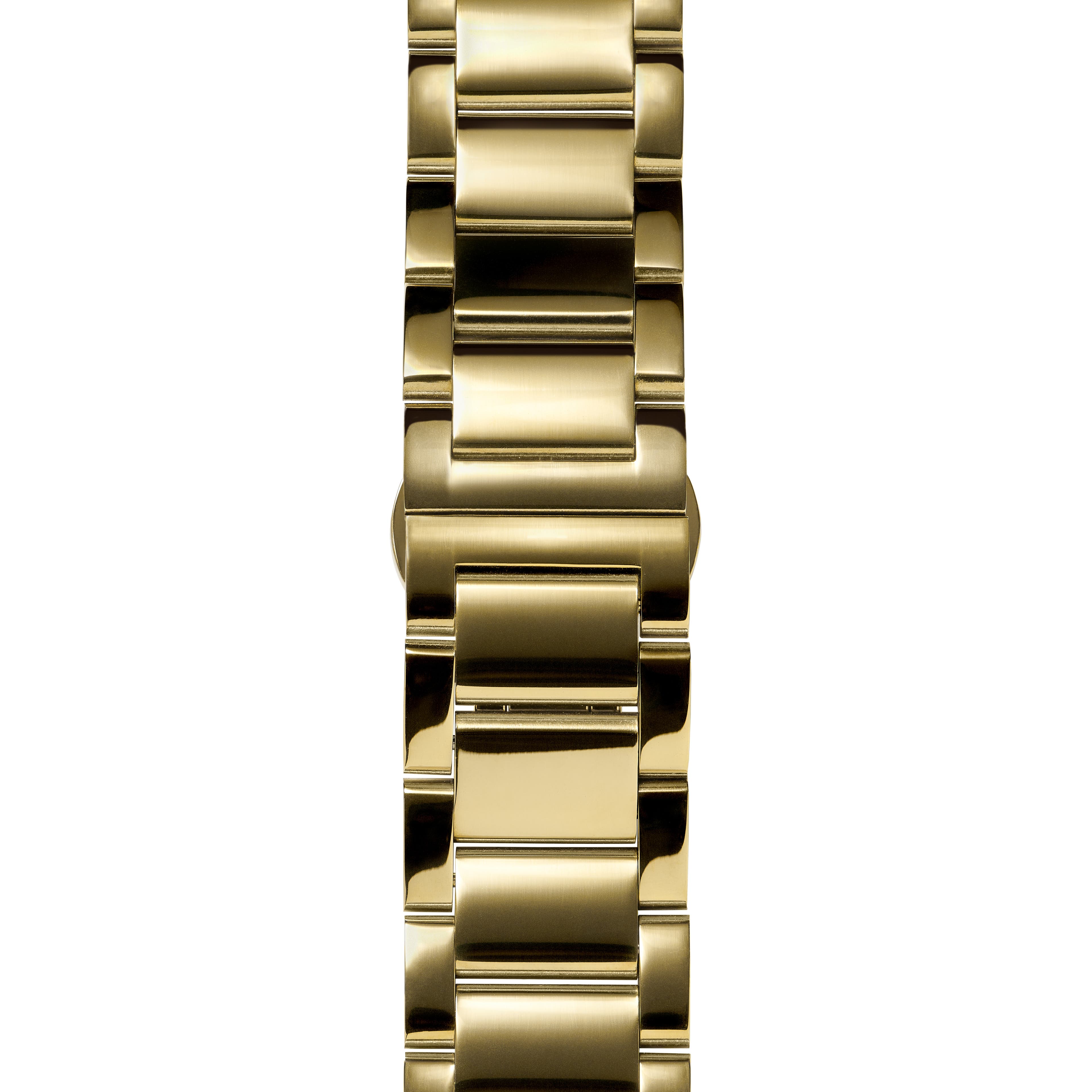 Correa de reloj de acero inoxidable dorada de 18 mm - De liberación rápida