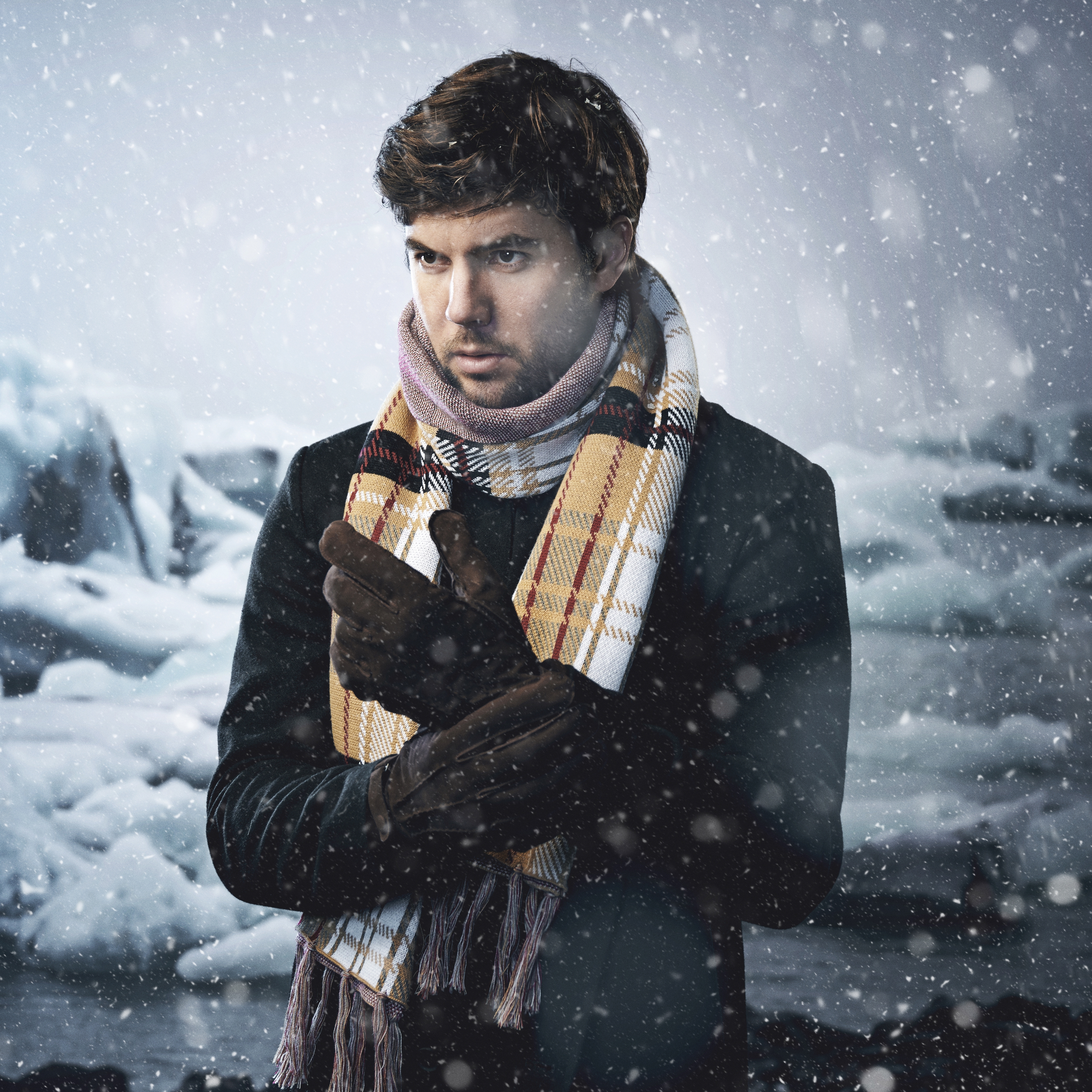 Brown Suede Leather Gloves with Buckle - 4