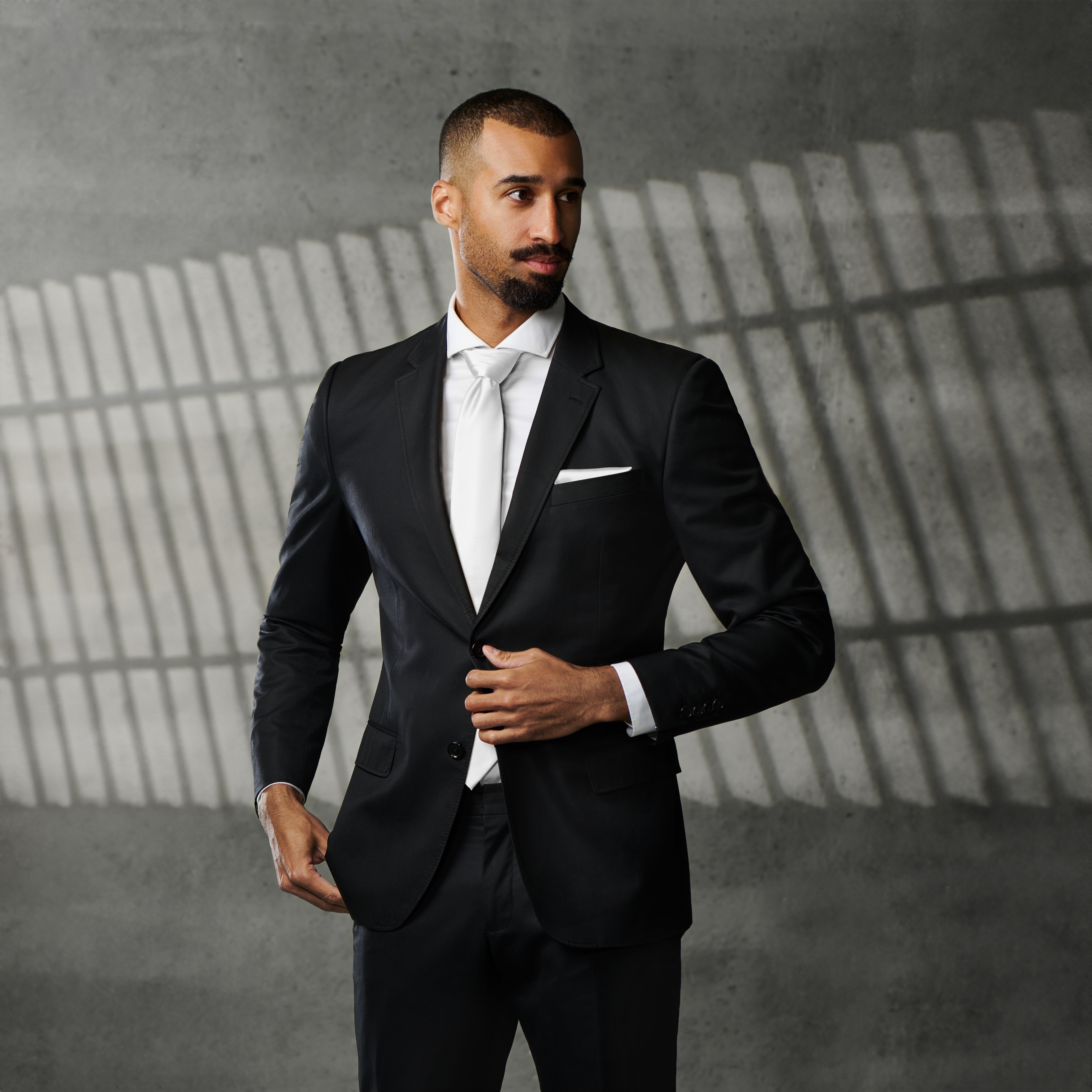 Corbata básica blanca 8 cm - 2