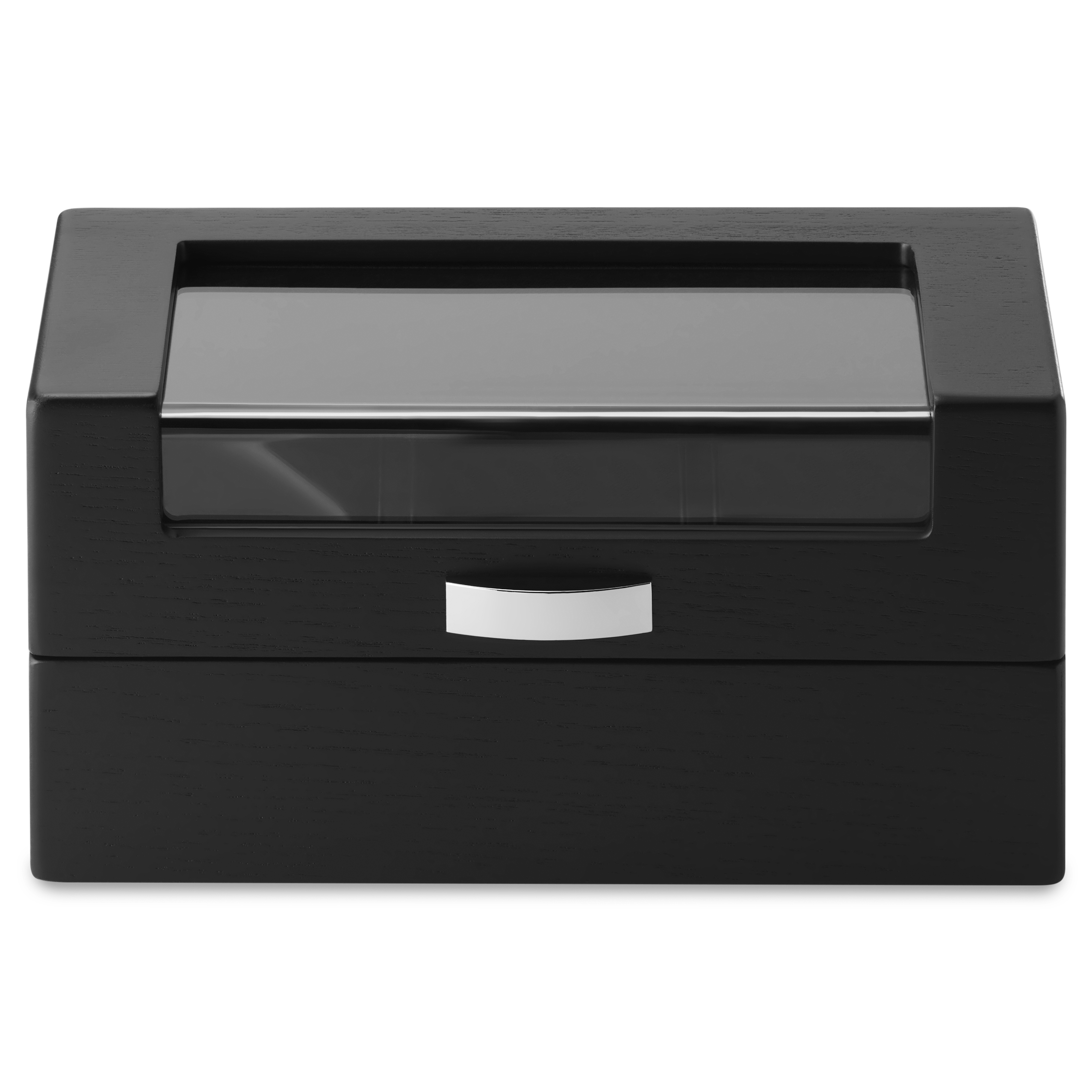 Coffret pour montres avec placage noir - 3 compartiments - 3