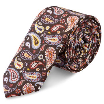 Virtuo | 6 cm Burgundy Paisley Silk Necktie Virtuo | 6 cm Burgundy Paisley Silk Necktie