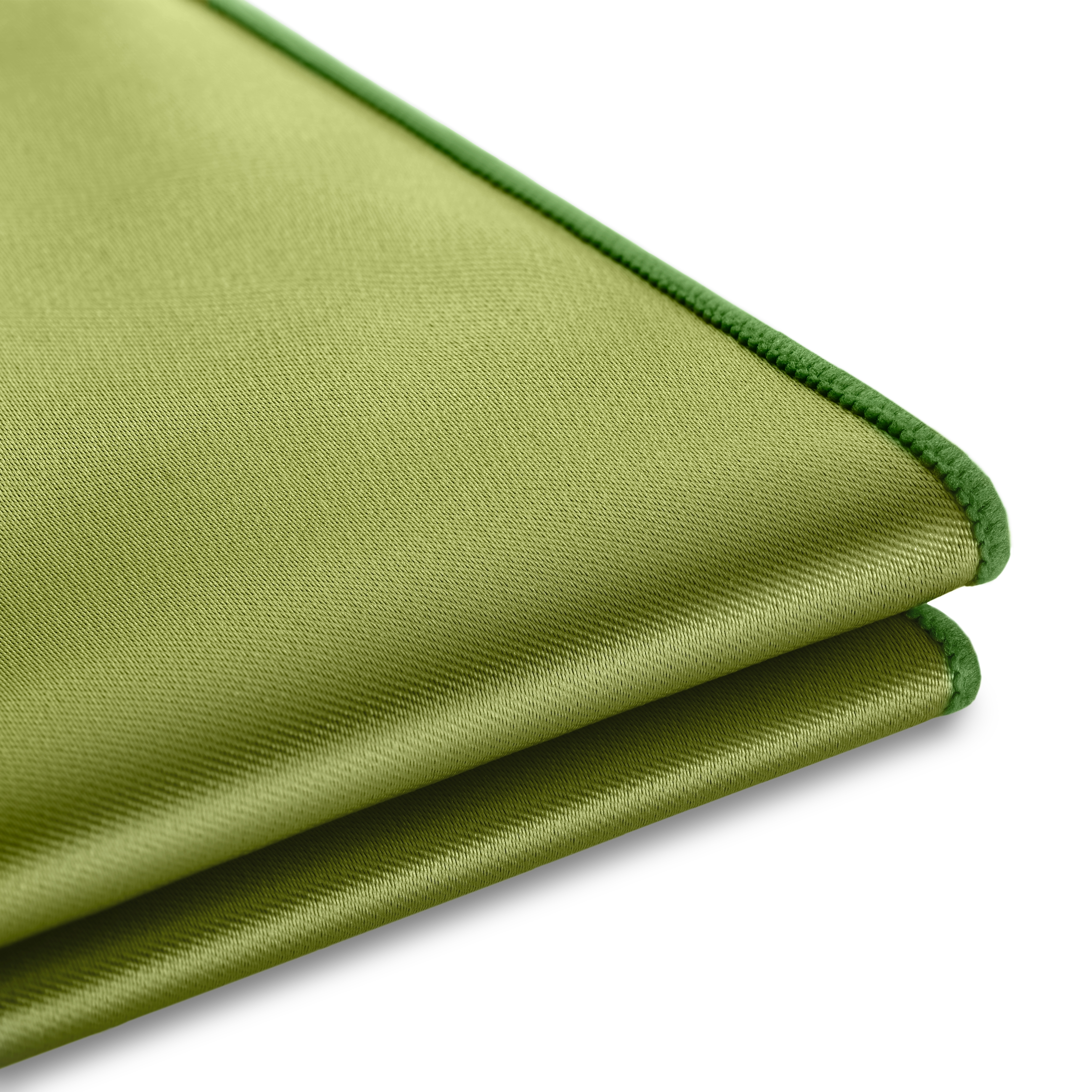 Морскозелена сатенена кърпичка за сако - 2