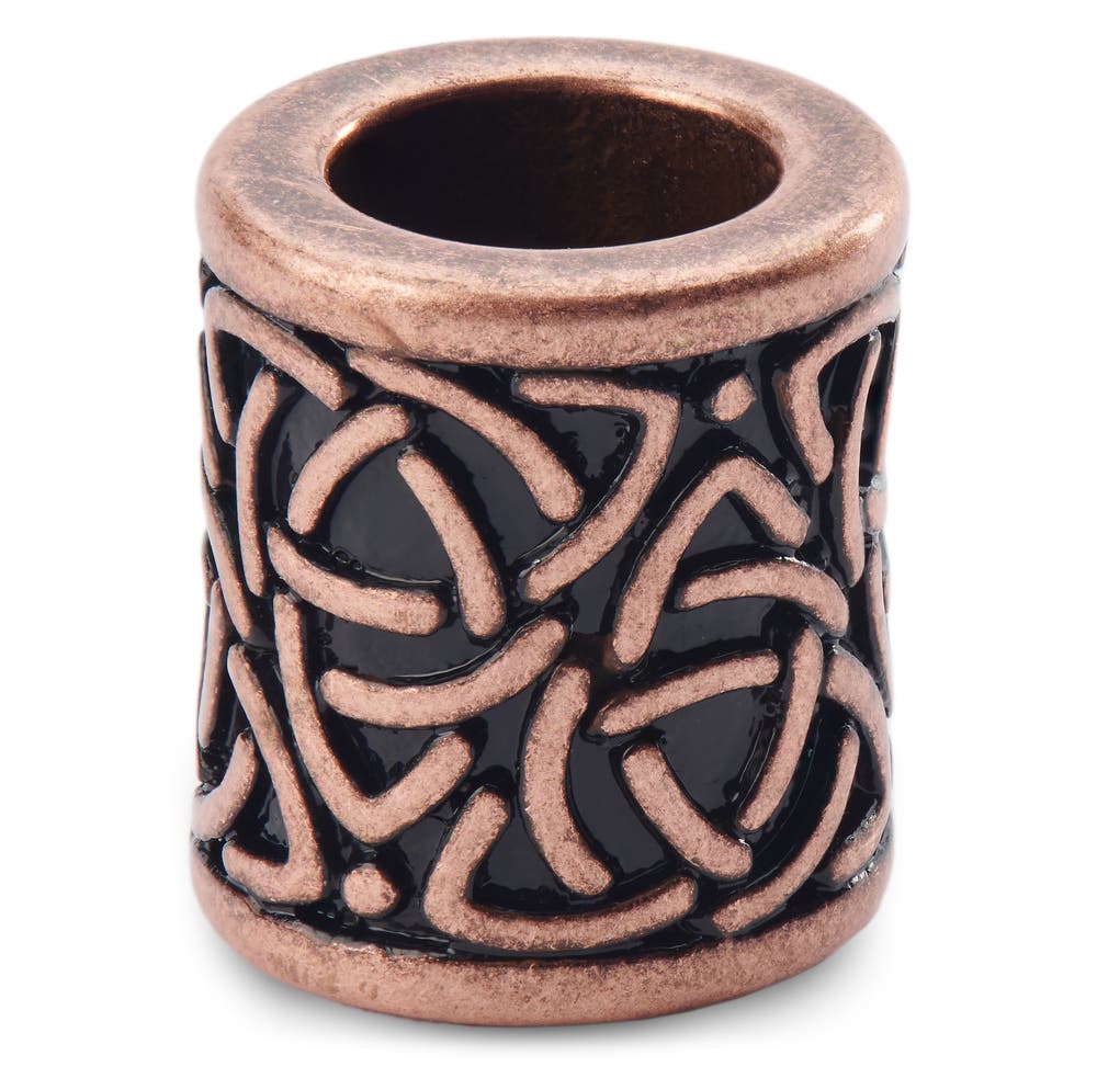 hover: Bronskleurige Keltische Baardring met Knooppatroon hover: Bronskleurige Keltische Baardring met Knooppatroon