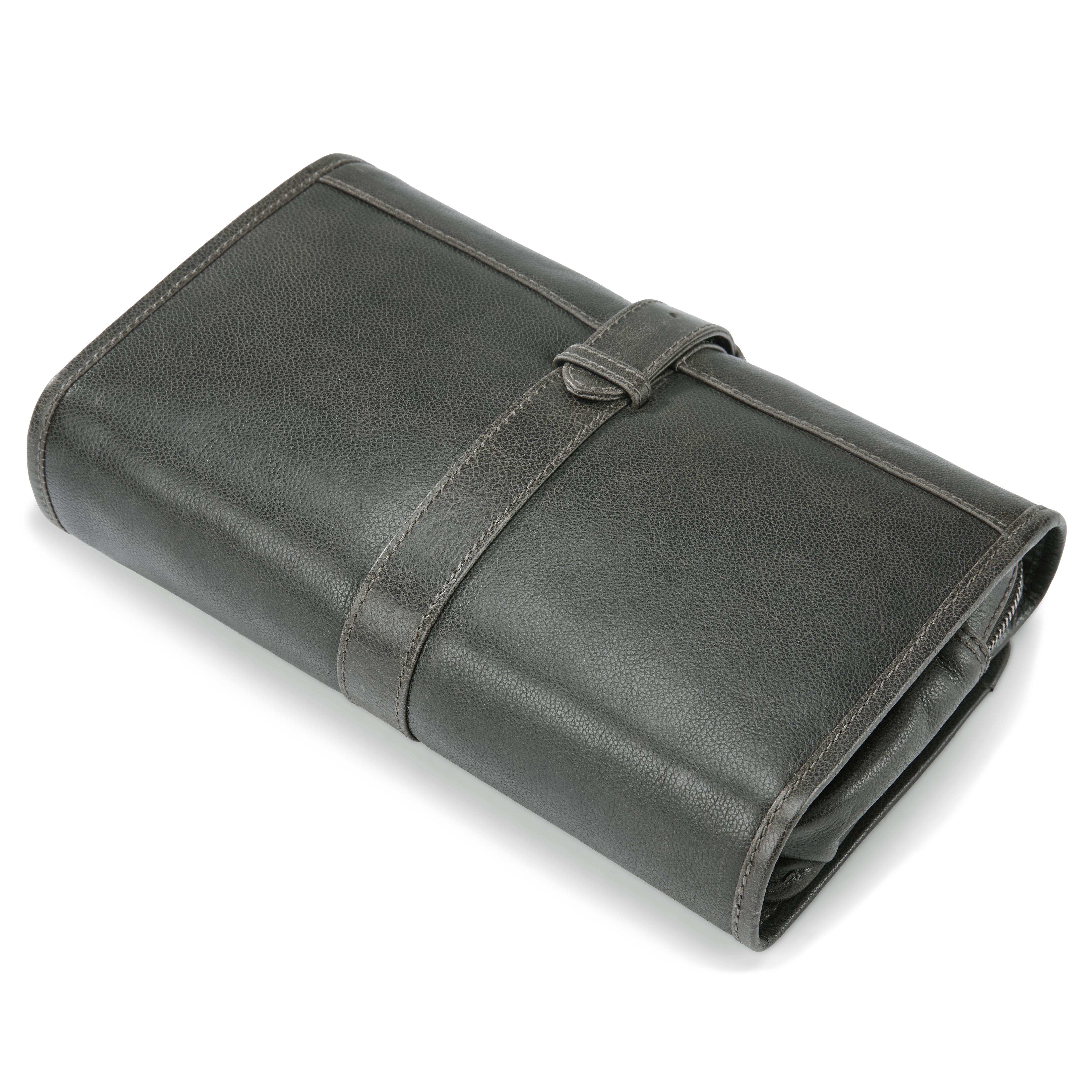 Licio Utbrettbar Brungrå Toalettmappe av Skinn - 4