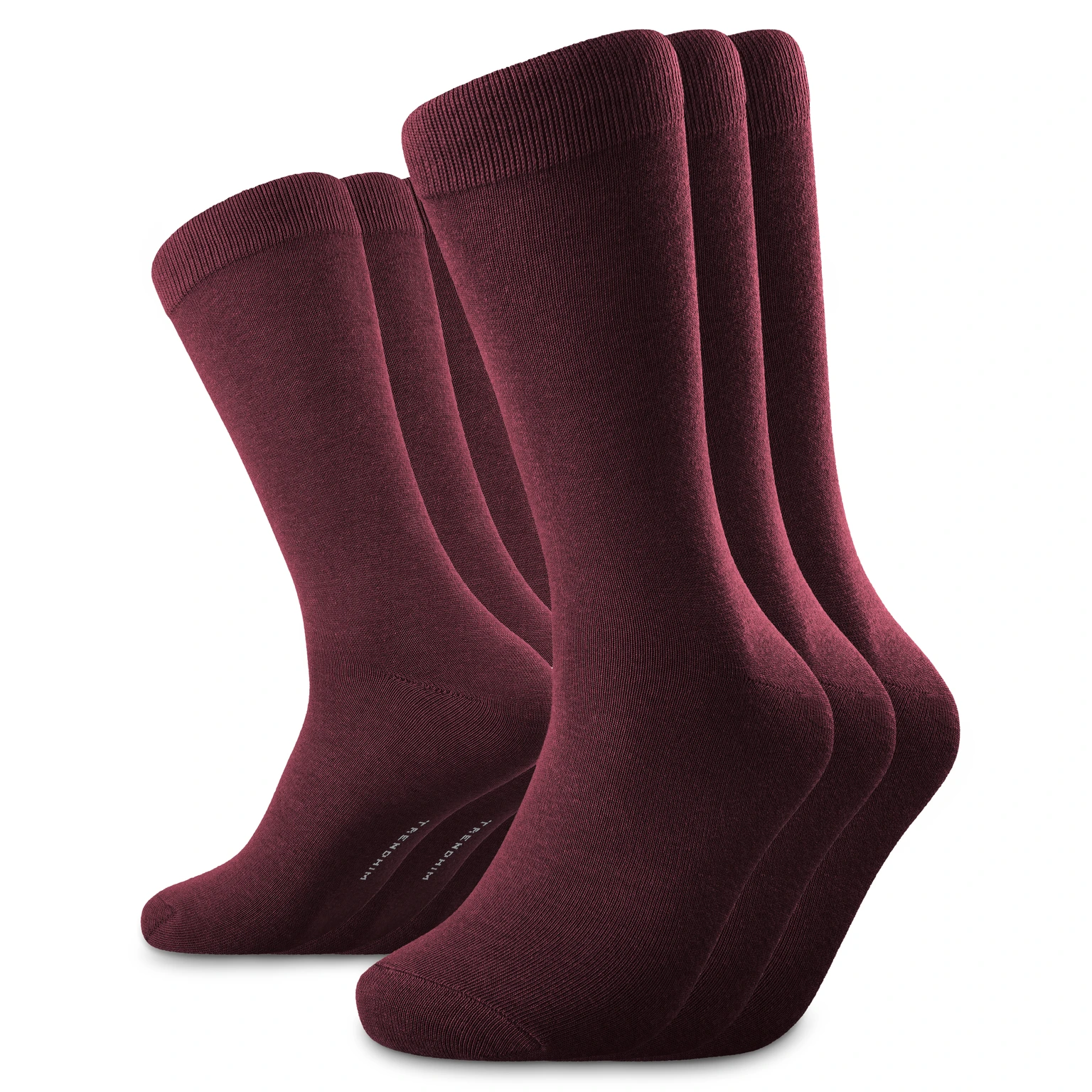 TrueFeel | Meias Curtas Comfort Carmesim-escuro em Bambu - Lote de 3 TrueFeel | Meias Curtas Comfort Carmesim-escuro em Bambu - Lote de 3