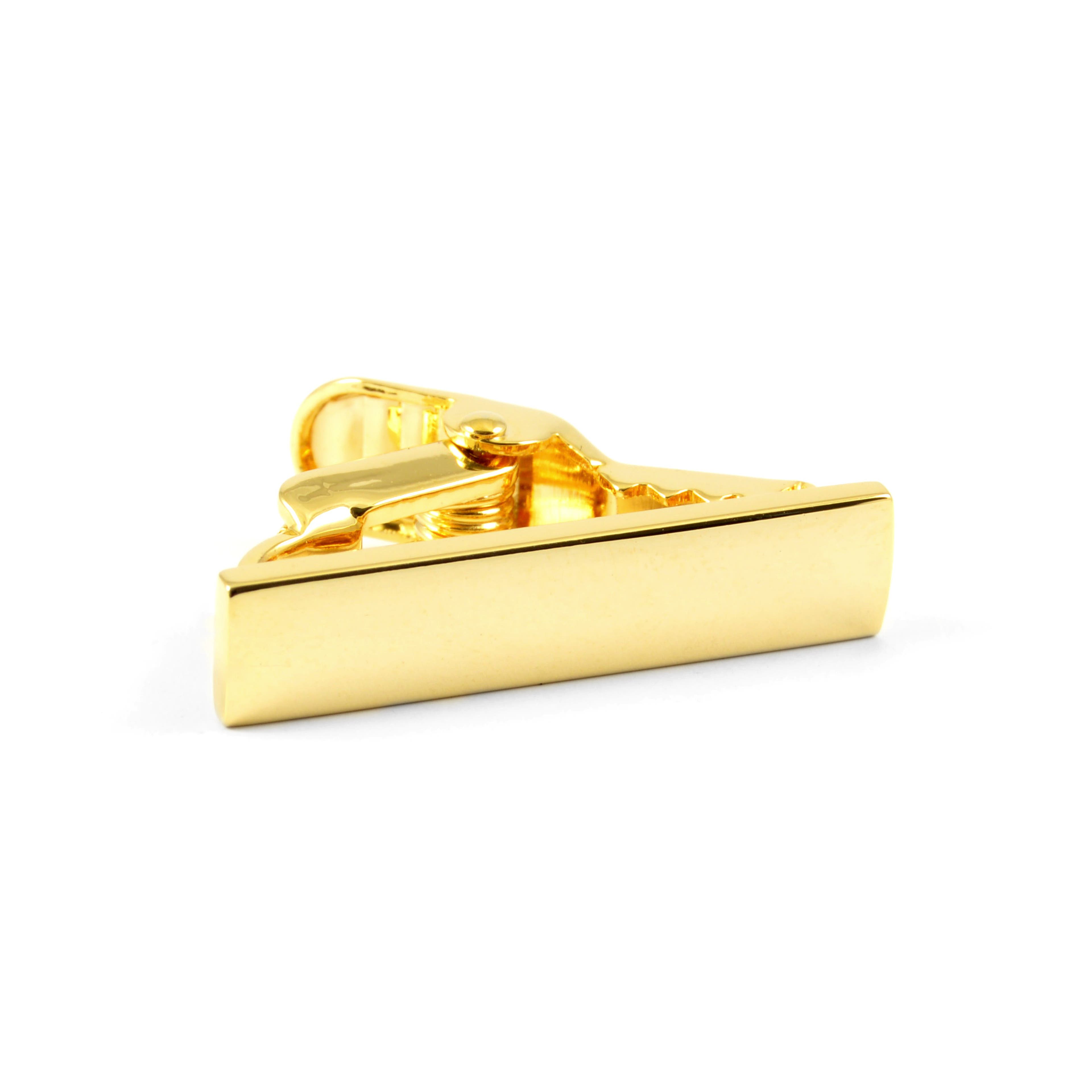 Miniaturowa złota spinka do krawata