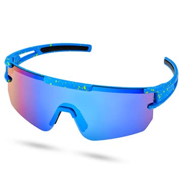 Blue Polarised Sports Sunglasses