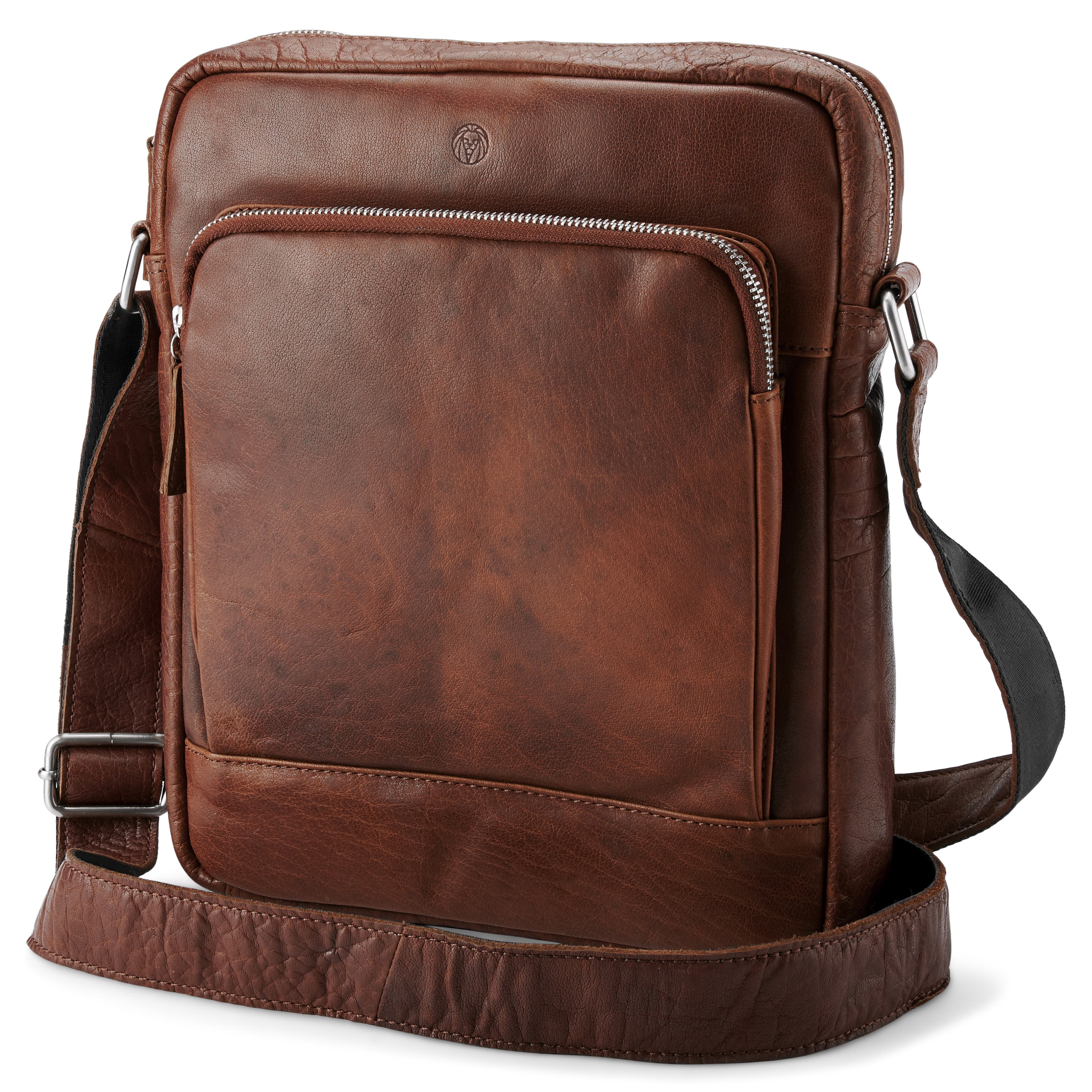 Montreal Classic Tan Leather City Bag 