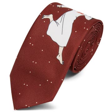 Deep Red Birthday Boy Polyester Christmas Tie