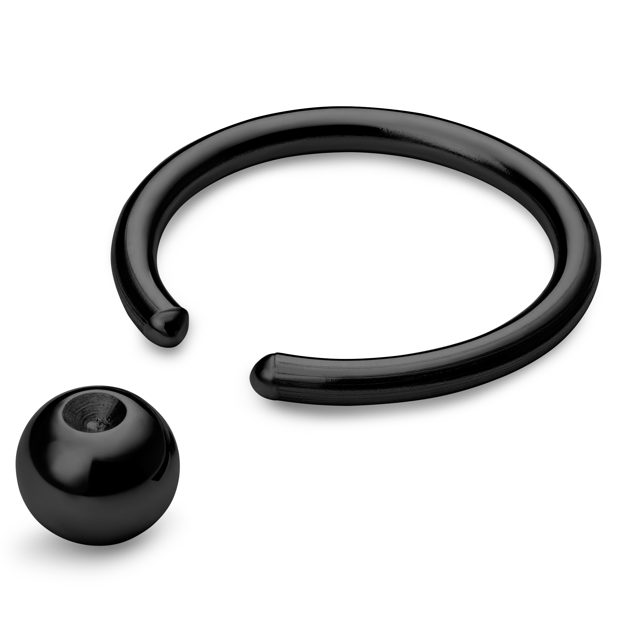 10 mm Zwarte Ball Closure Ring van Chirurgisch Staal - 2