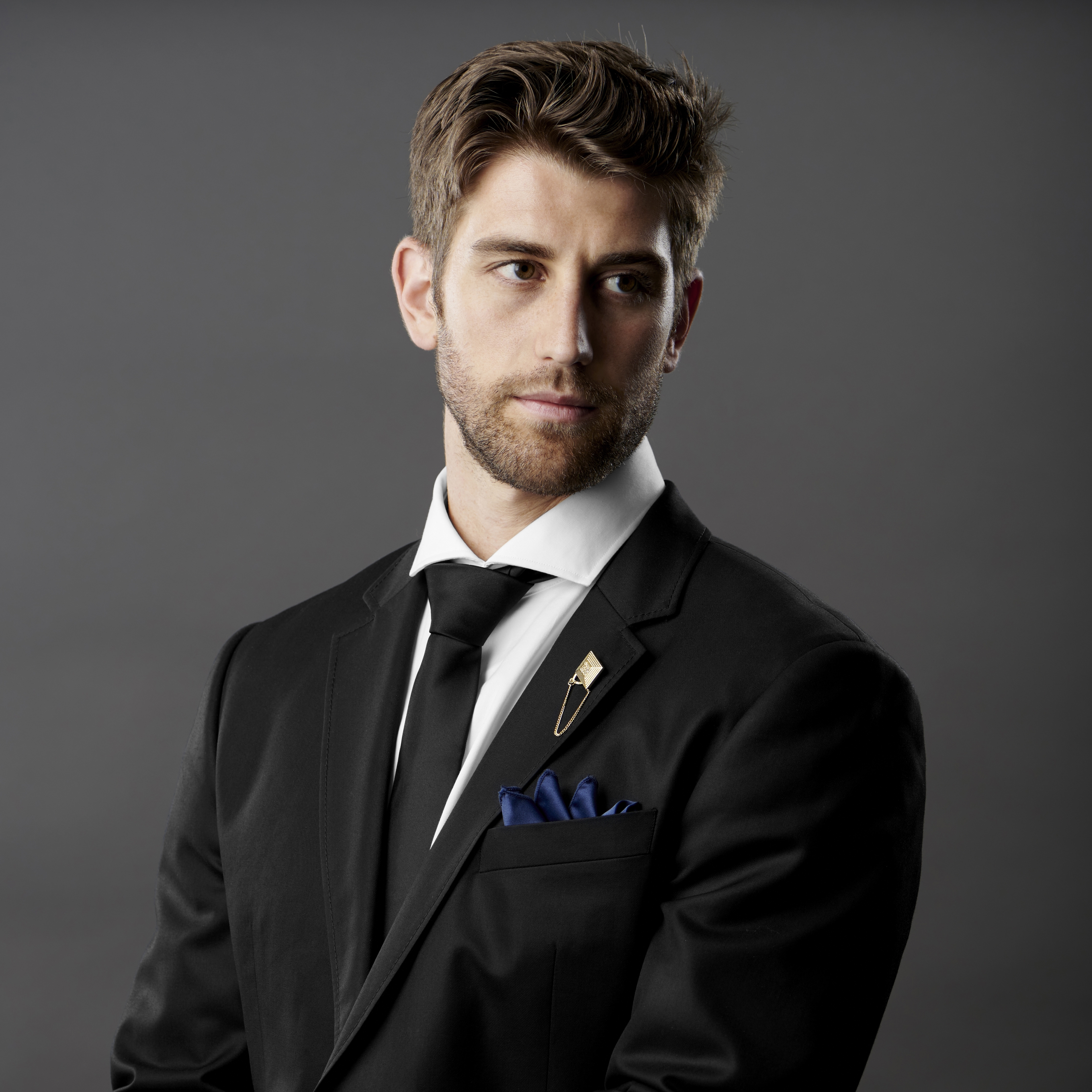 Gold-Tone & Faux Diamond Lapel Pin - 5