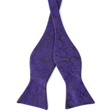 Purple self tie bow ties
