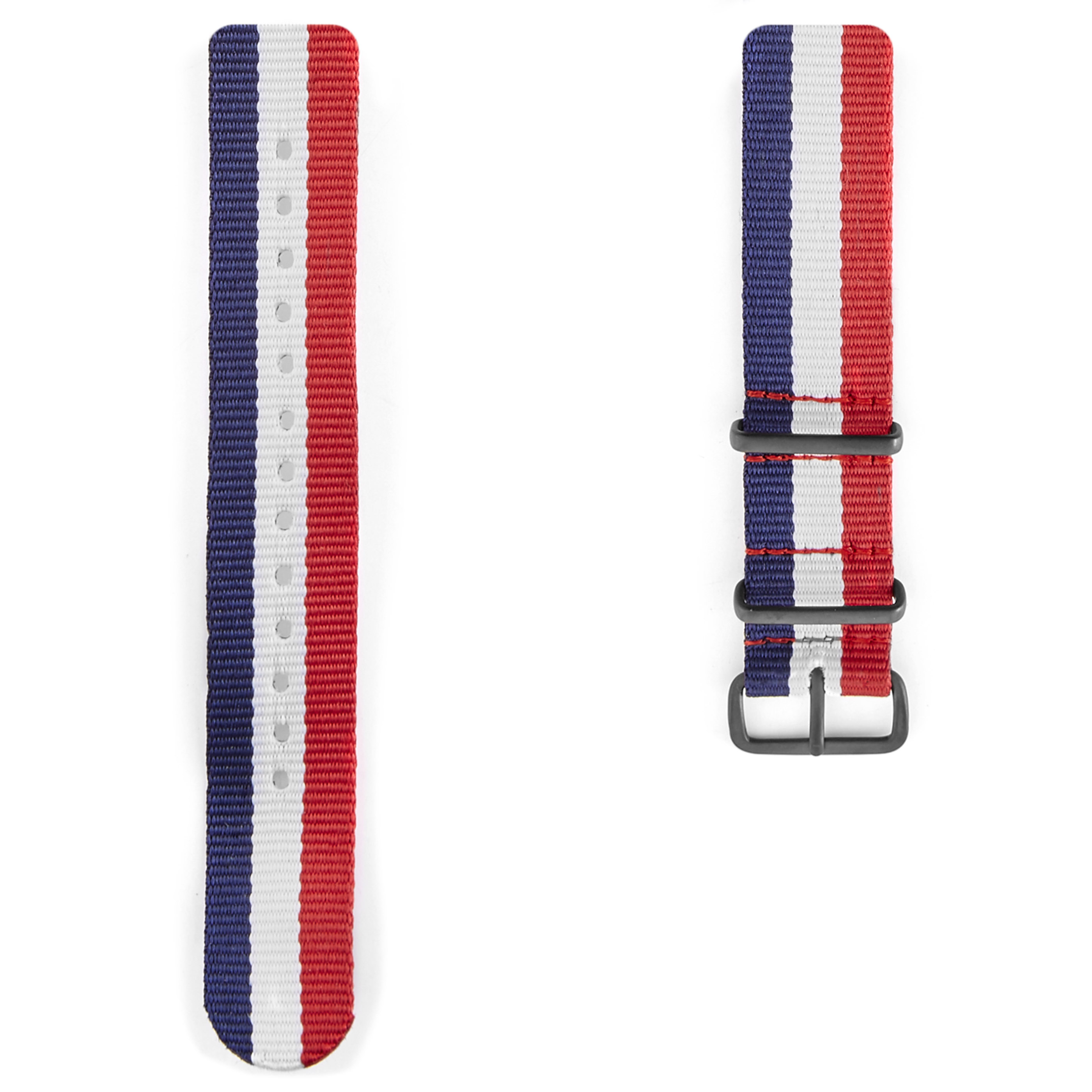 Red, White, Blue & Black NATO Watch Strap - 1