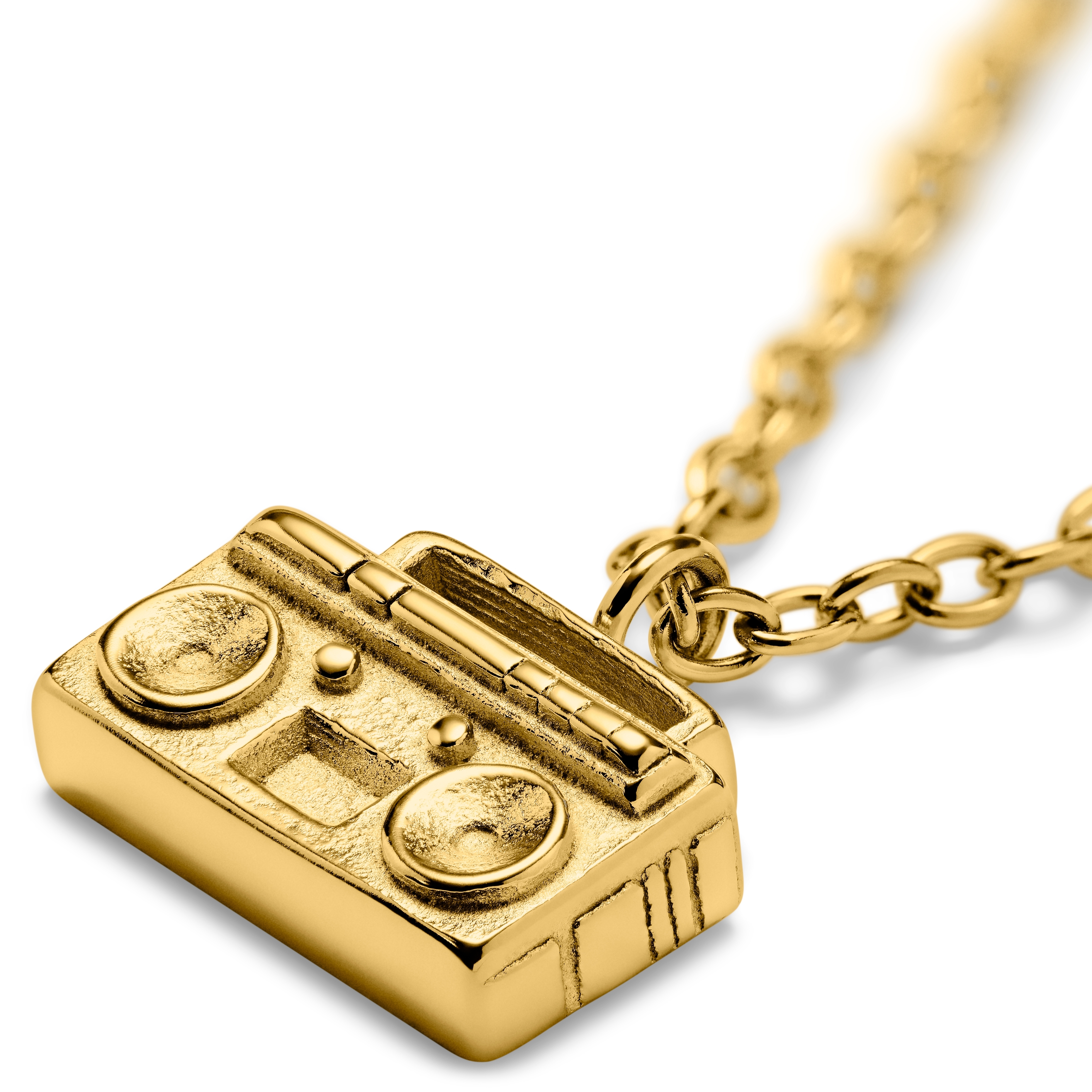 „Jaygee“ | auksinės spalvos radijo formos kaklo papuošalas - 3