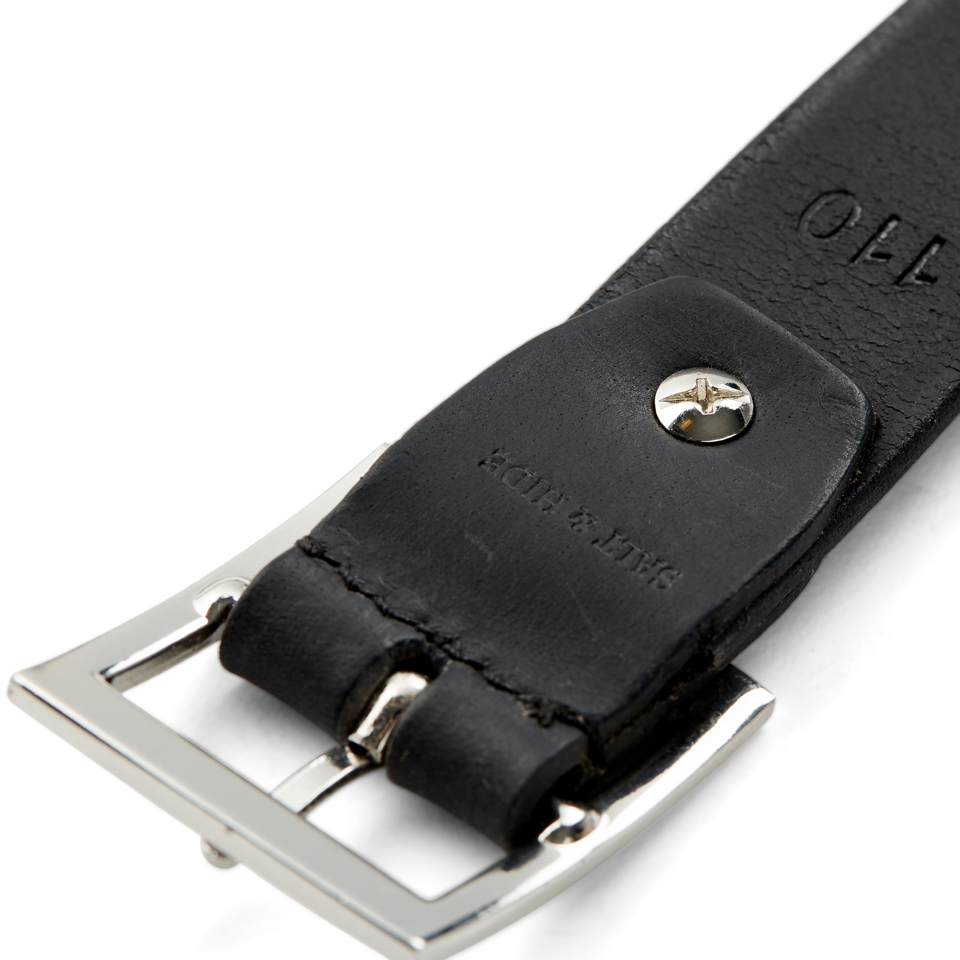 Cinturón de cuero negro Shad - 4