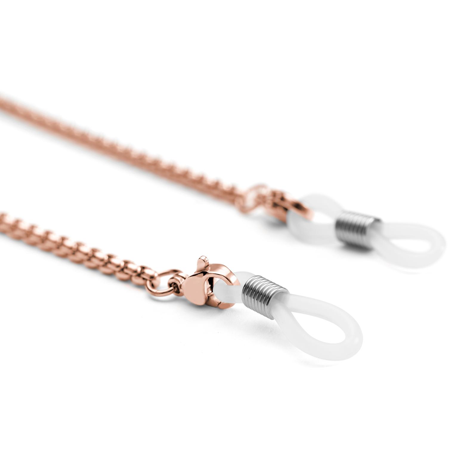Corrente Veneziana para Óculos de Sol em Aço Inoxidável Dourado Rosa Corrente Veneziana para Óculos de Sol em Aço Inoxidável Dourado Rosa