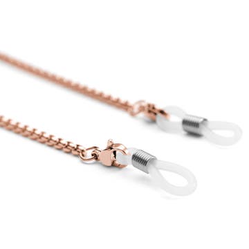 Rose Gold-Tone Stainless Steel Box Sunglasses Chain