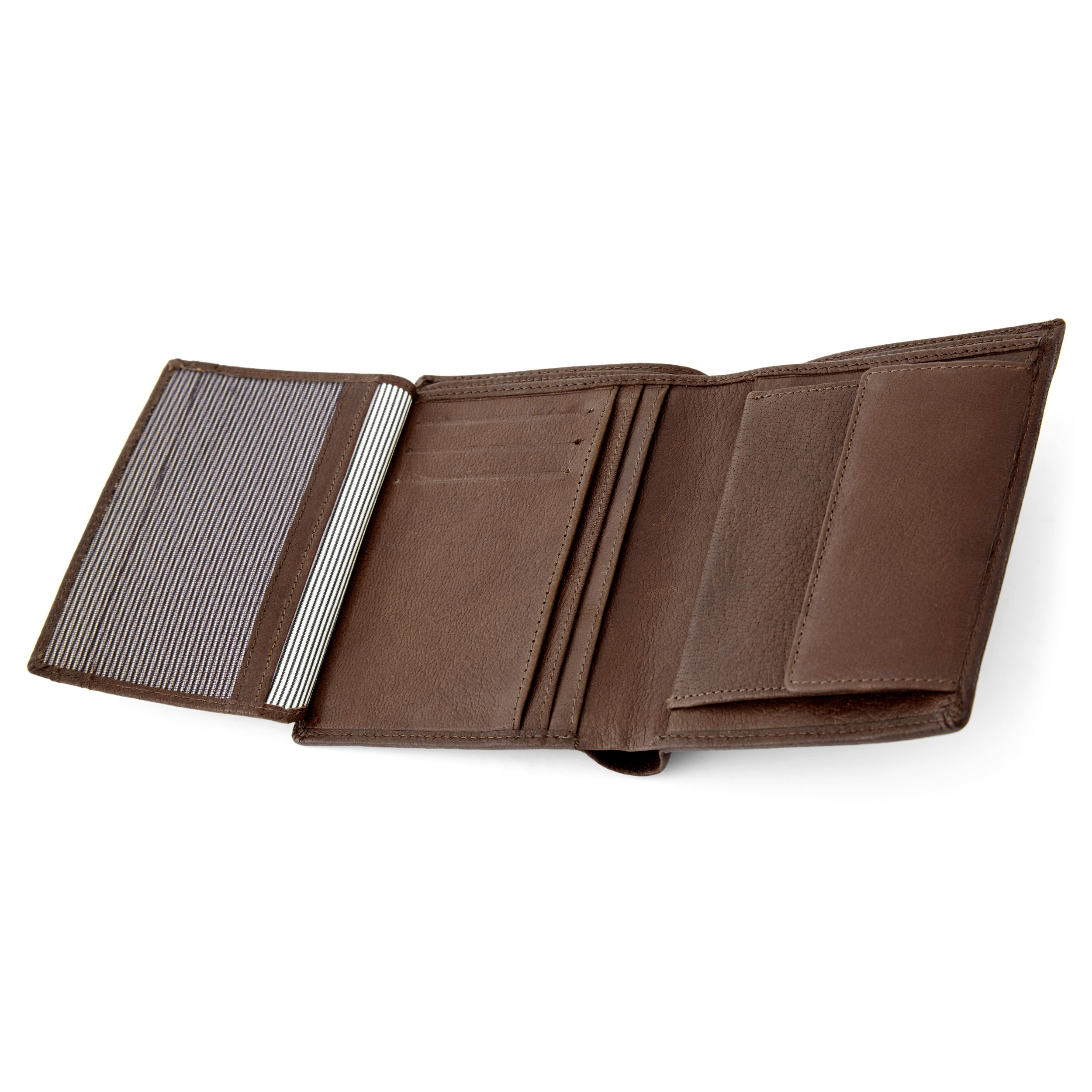 Carteira Vertical em Pele Castanha California  - 2