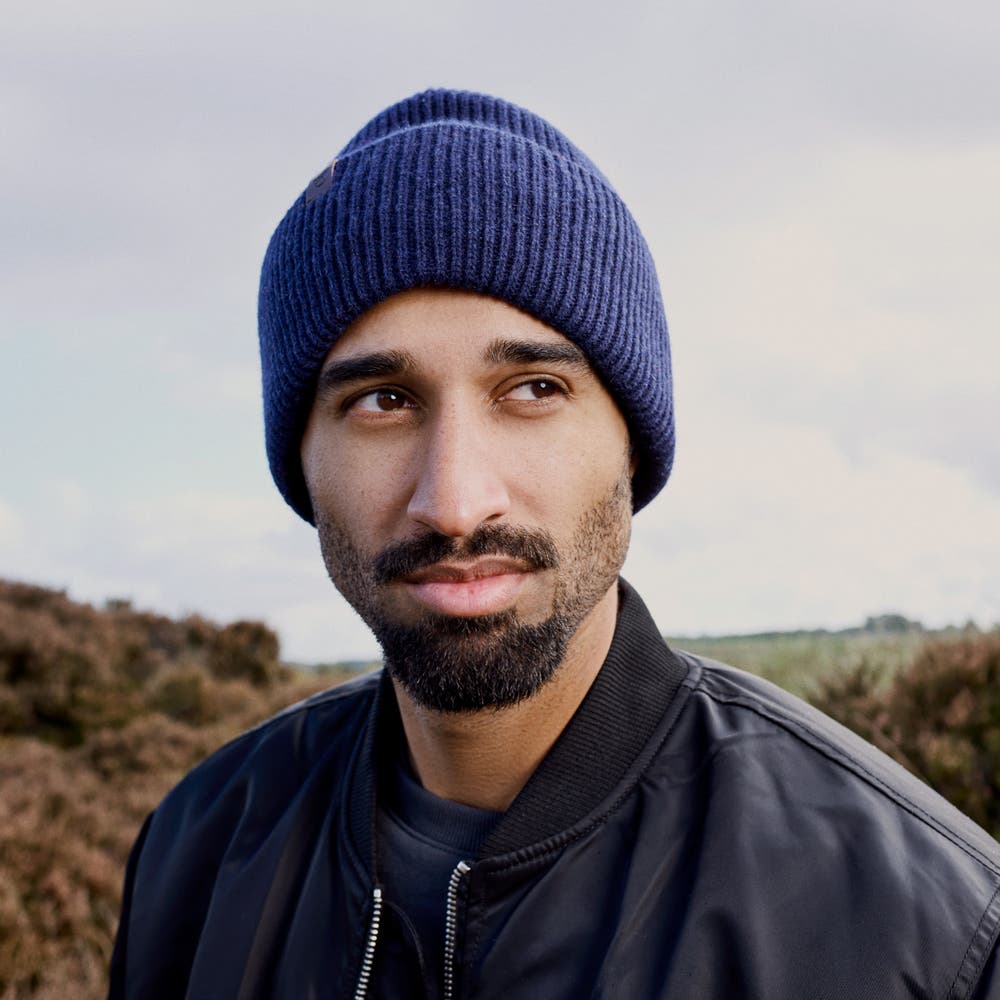 hover: Hiems | Navy Blue Cuffed Recycled Wool Beanie hover: Hiems | Navy Blue Cuffed Recycled Wool Beanie