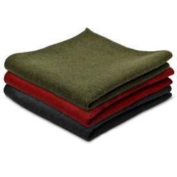 Wool Pocket Square Set