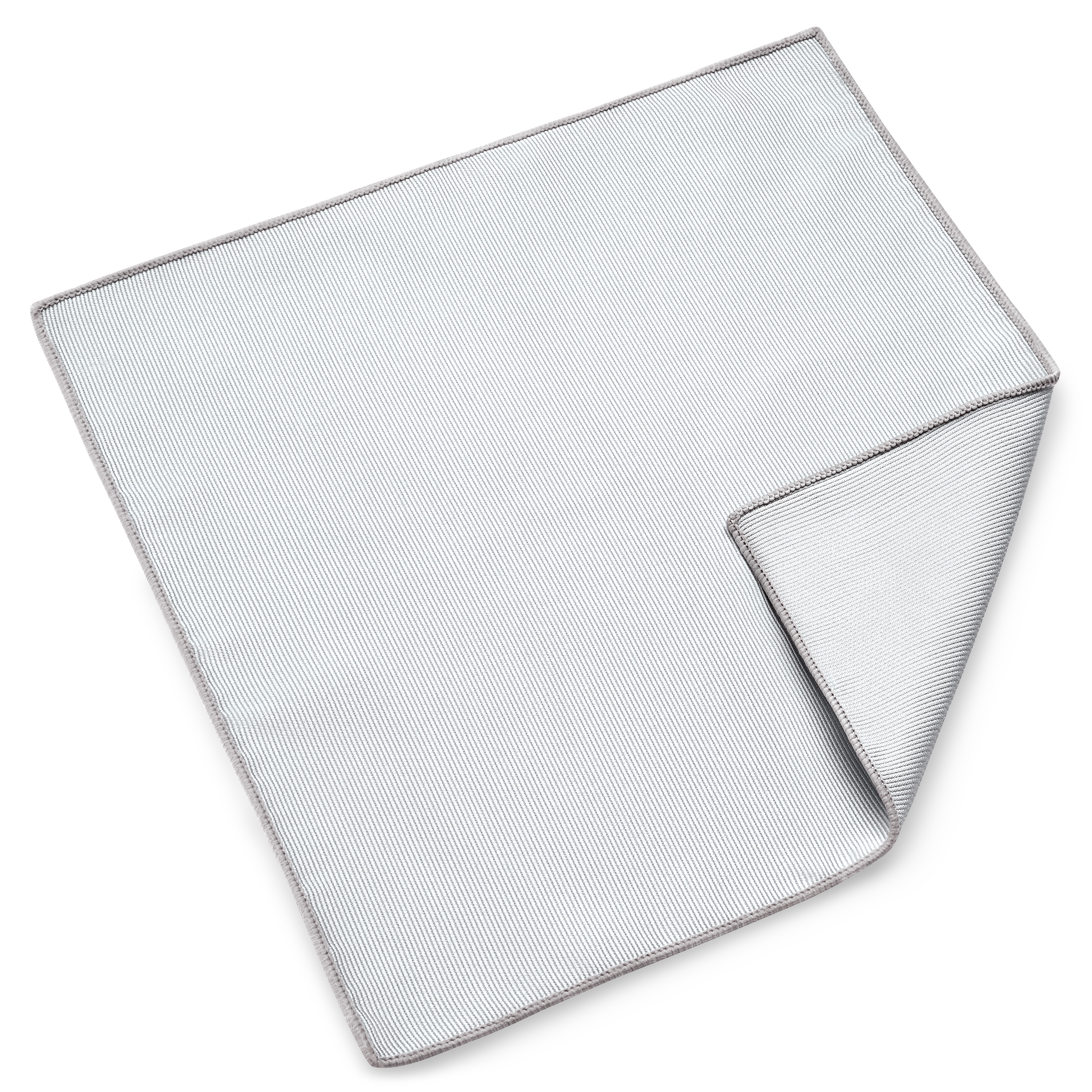 Silver-tone Grosgrain Pocket Square - 4