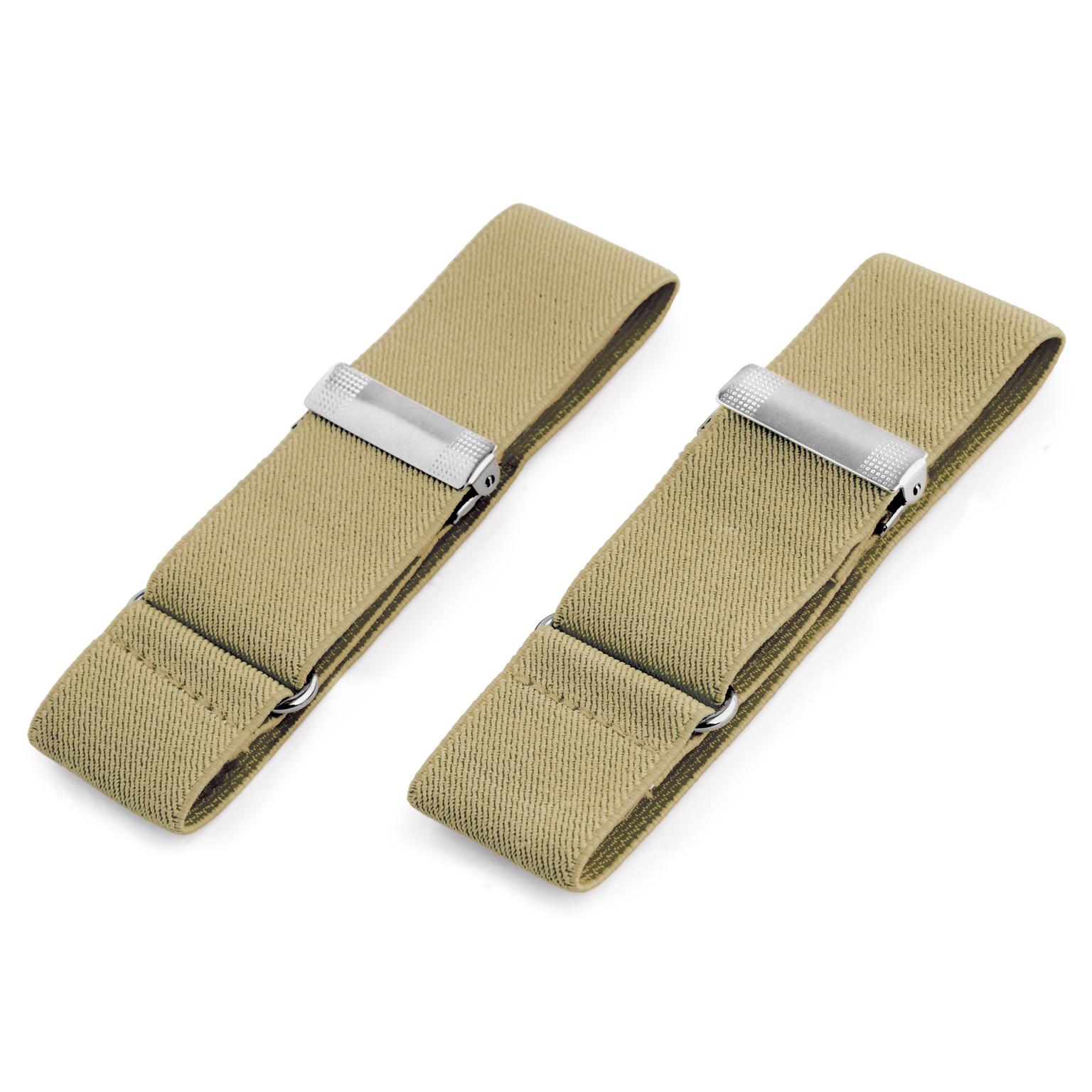 Brazaletes para camisa anchos caqui Brazaletes para camisa anchos caqui