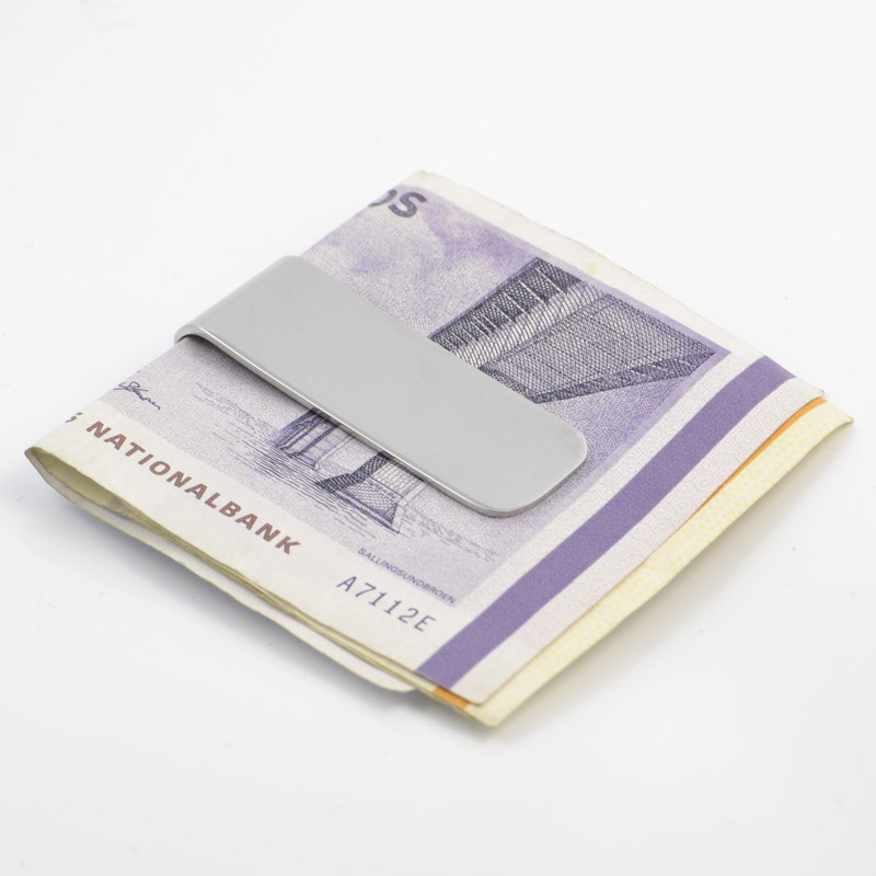 Wide Stainless Steel Money Clip - 3