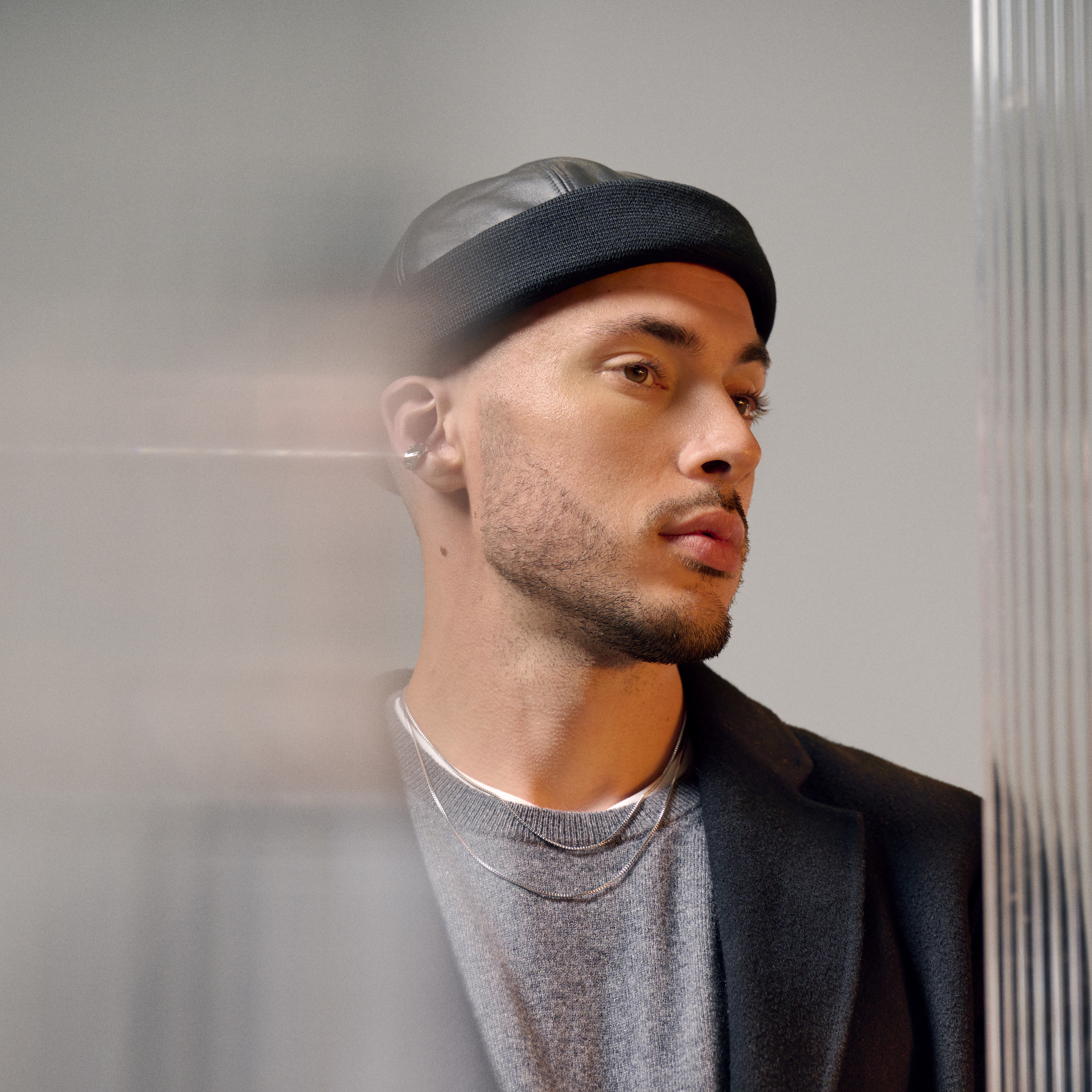 Lacuna | Crna kožna docker kapa - 3