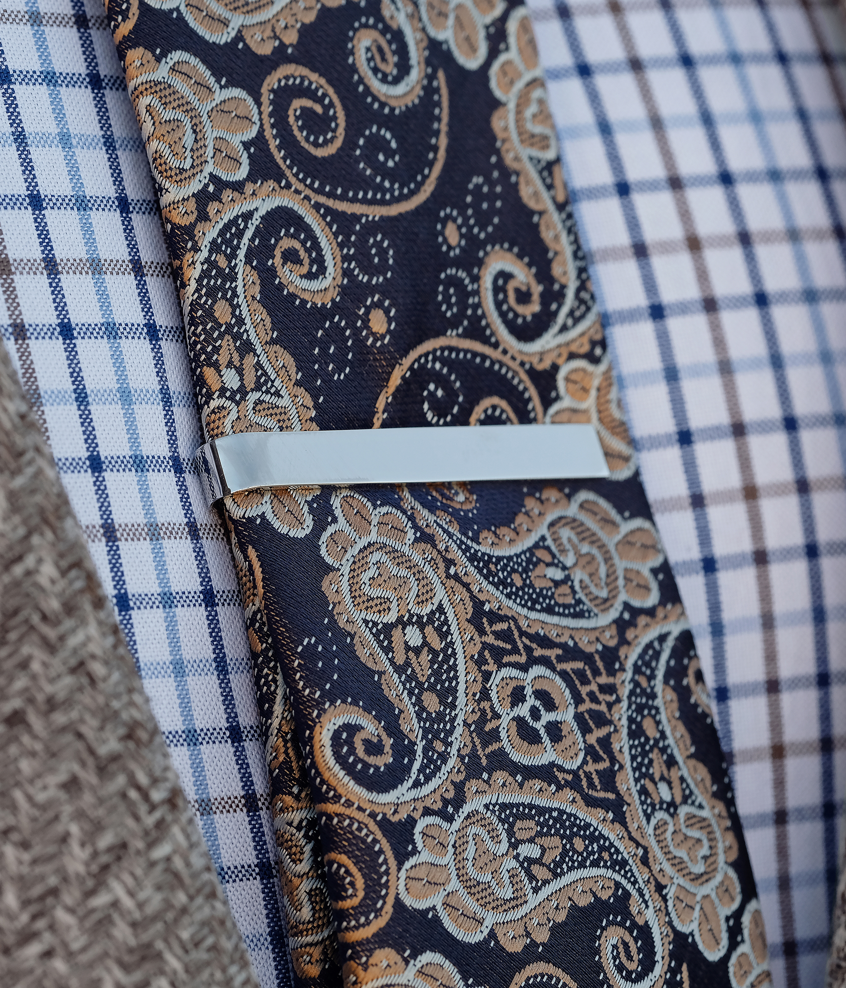 Fermacravatta Uomo In Metallo | Semplice E Pratico, Clip Per Cravatta, Dimensioni 6x1.3 Cm