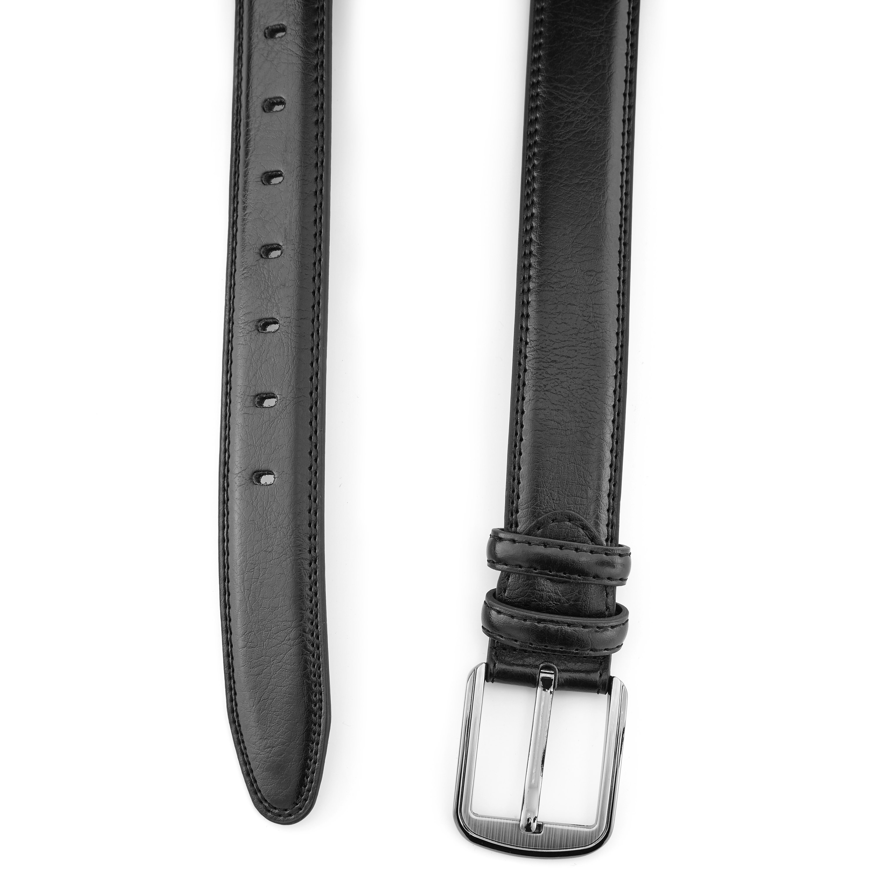 Черен кожен колан Businessman - 2