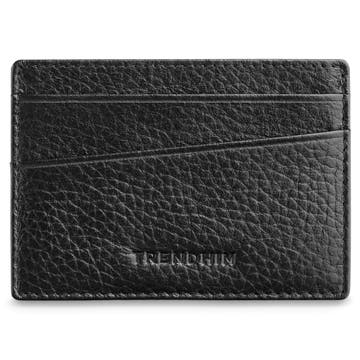 Black 5-Card Buffalo Leather Card Holder Black 5-Card Buffalo Leather Card Holder